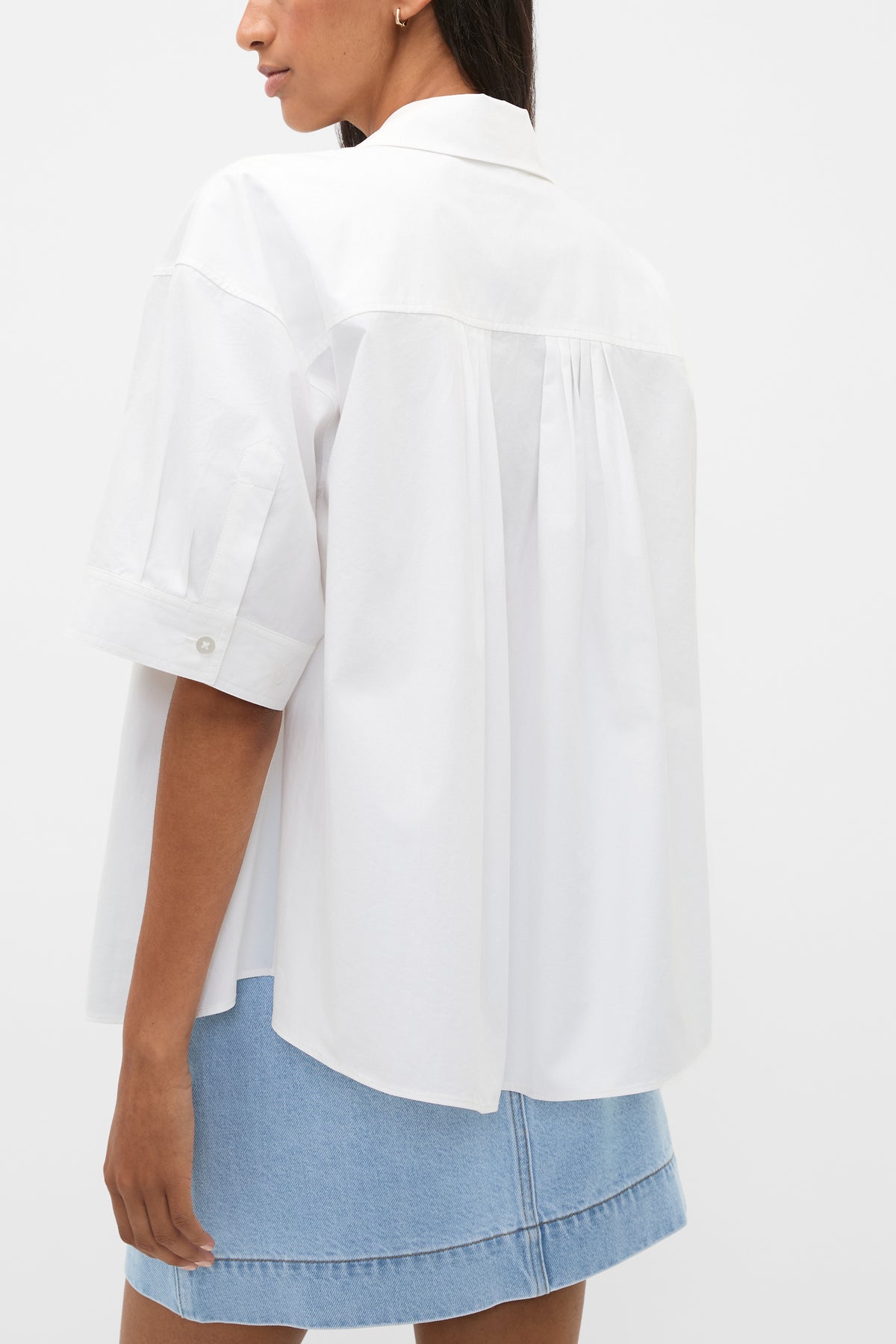 Poplin Pleat Detail Shirt