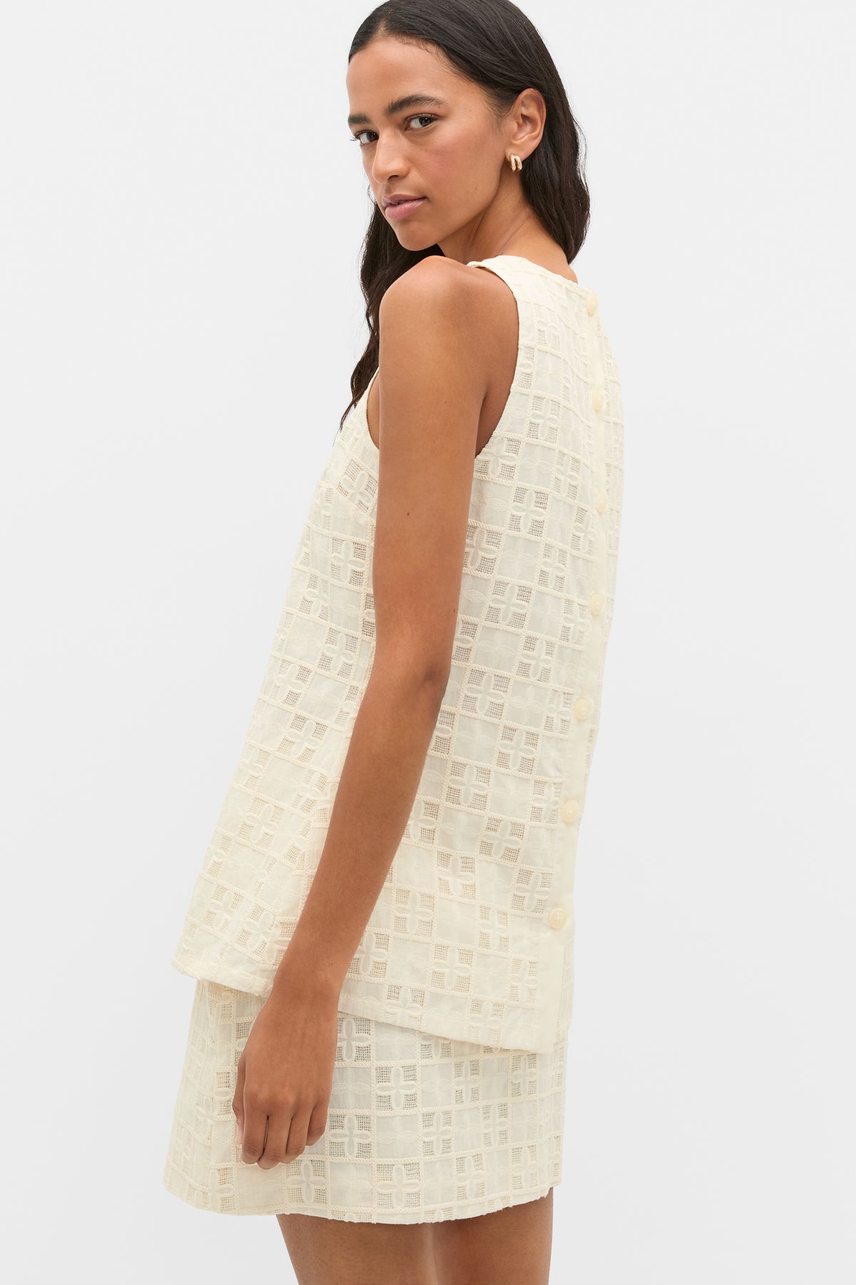 Tile Embroidery Top