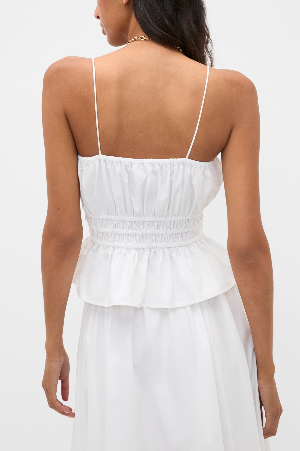 Poplin Ruched Detail Cami