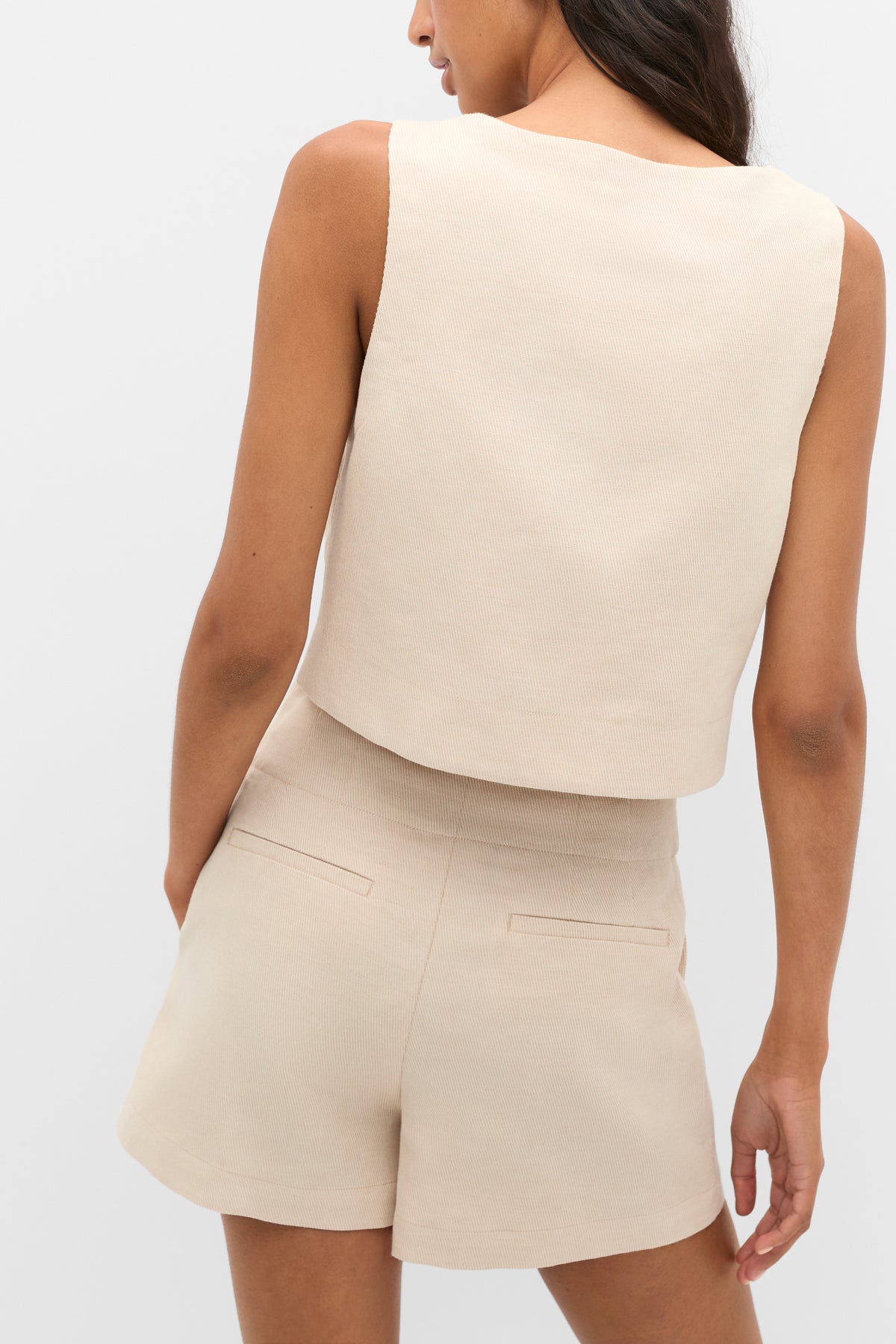 Twill Button Vest