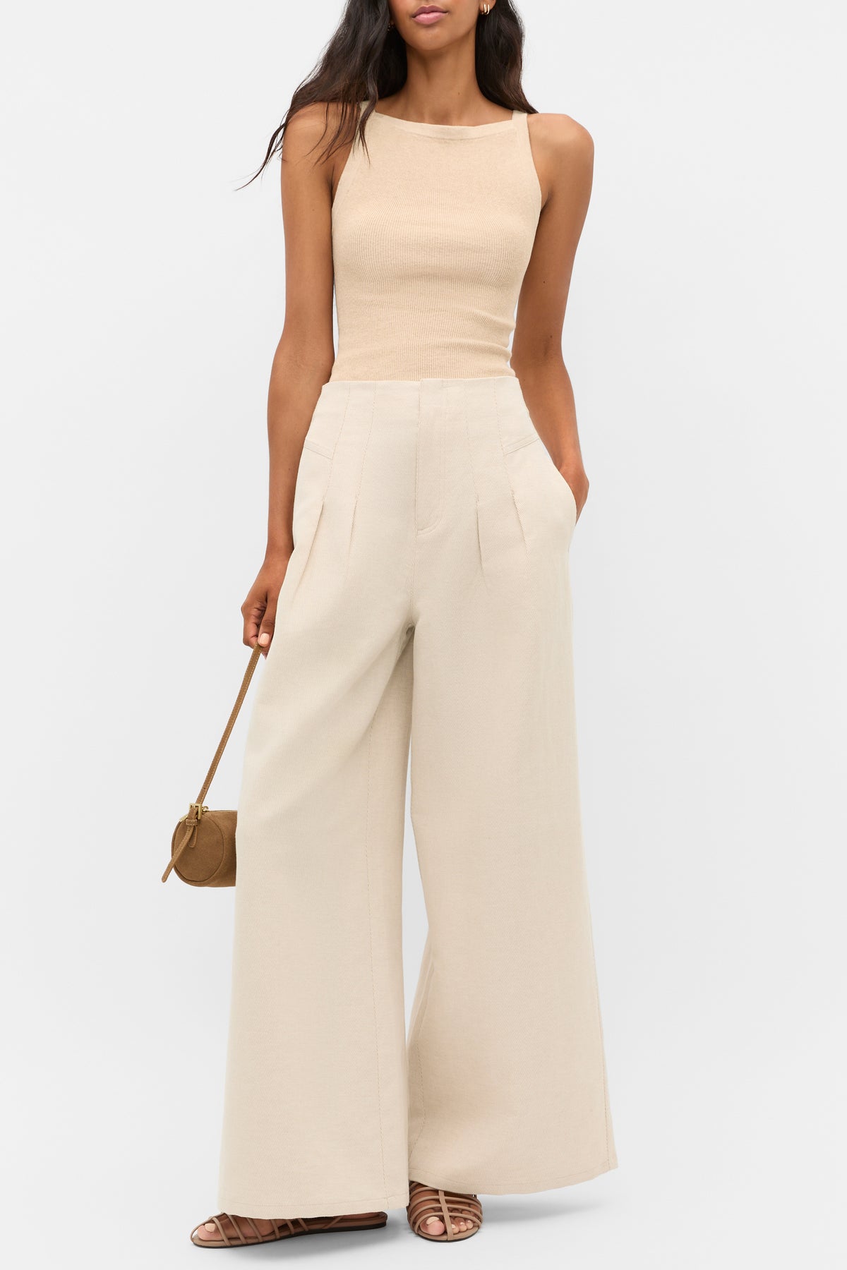 Twill High Waist Pant