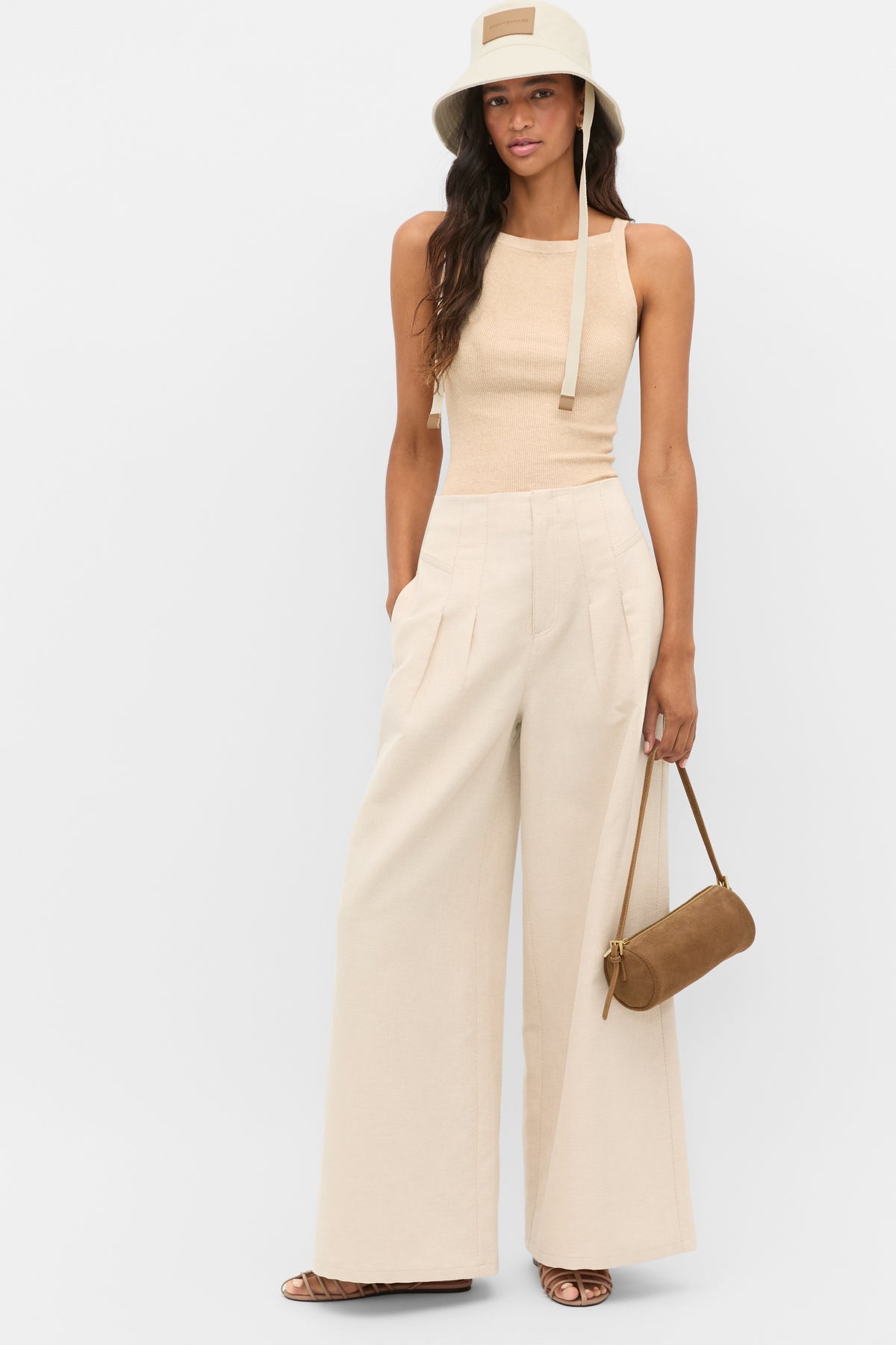 Twill High Waist Pant