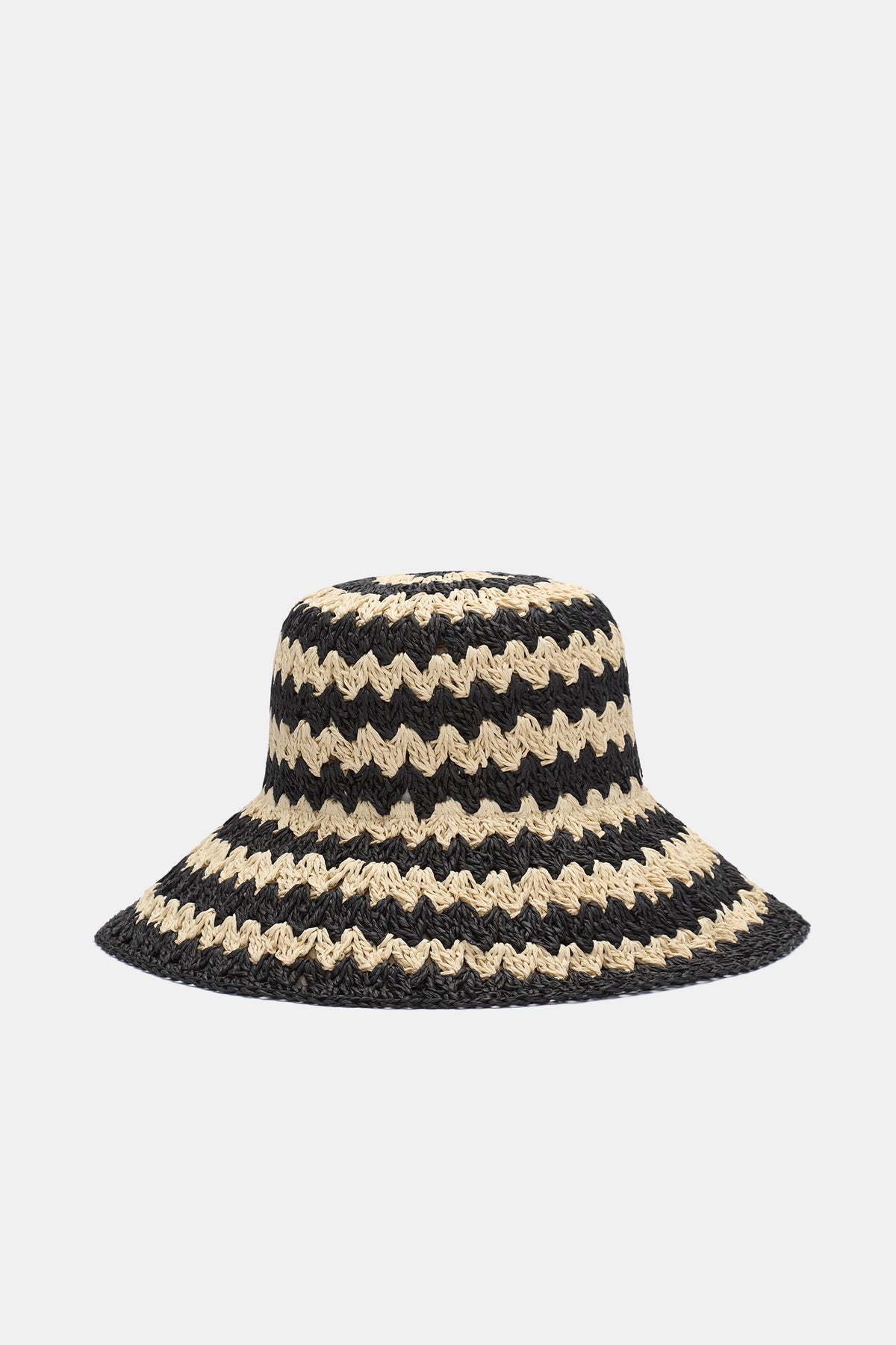 Two Tone Wide Brim Hat