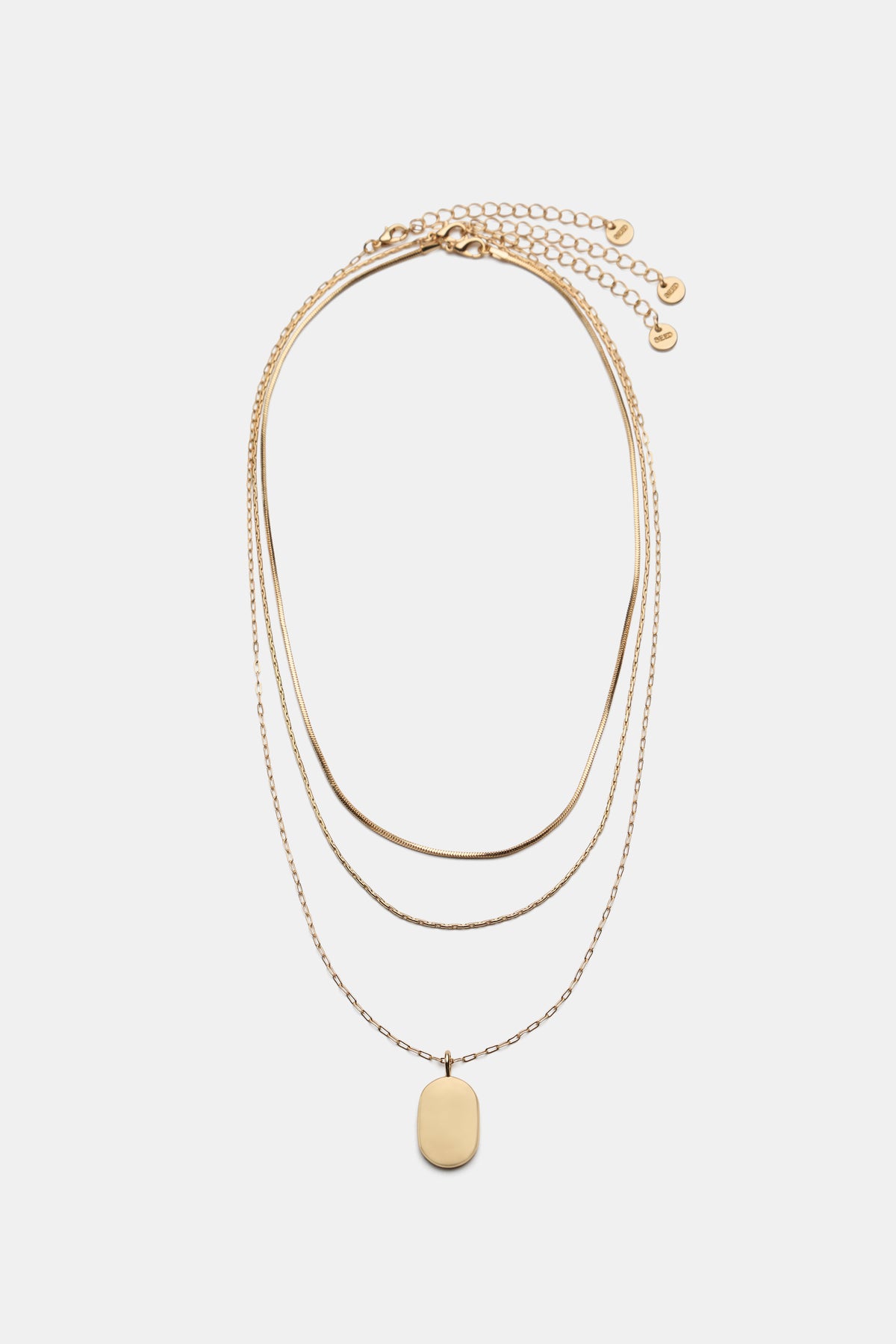 Rounded Pendant Necklace Set