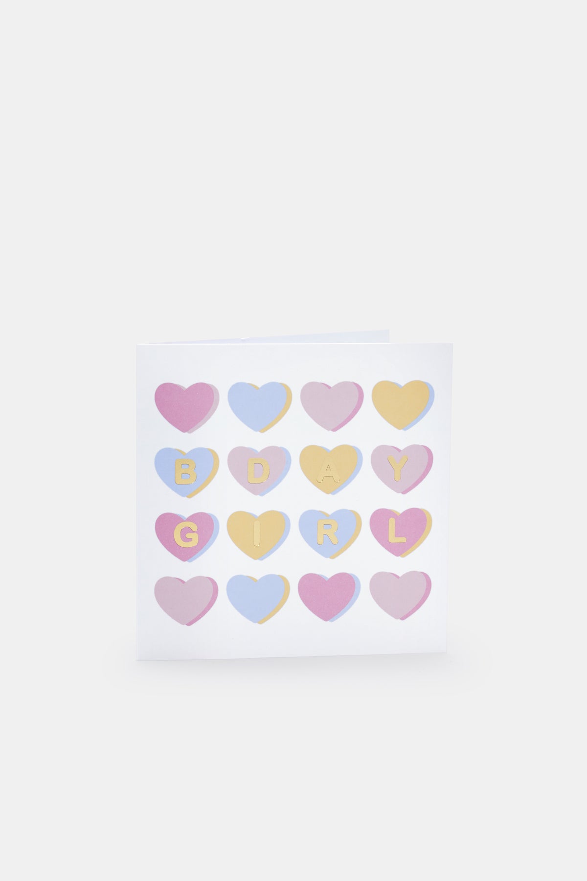 B'day Girl Hearts Card
