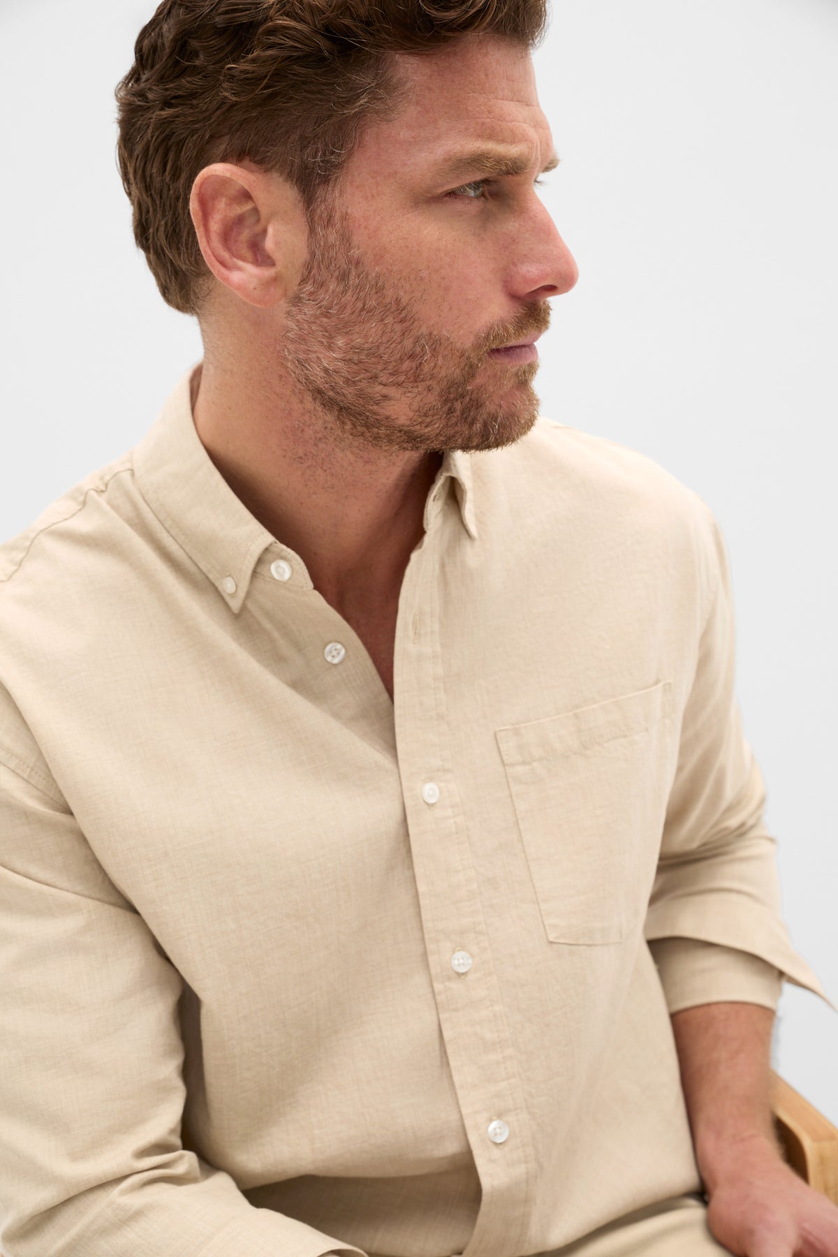 Relaxed Fit Brushed Cotton Shirt