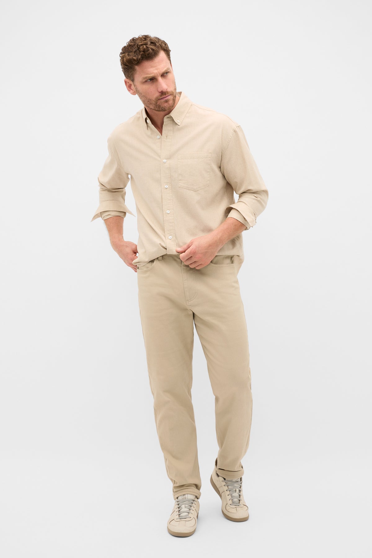 Relaxed Fit Brushed Cotton Shirt