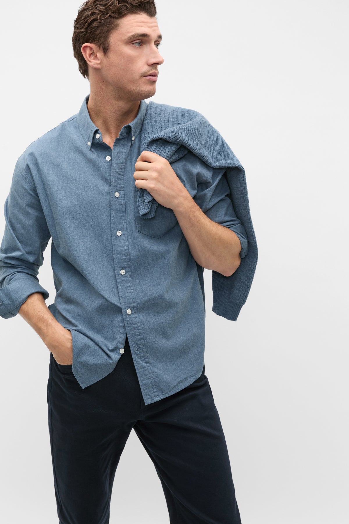Relaxed Fit Brushed Cotton Shirt