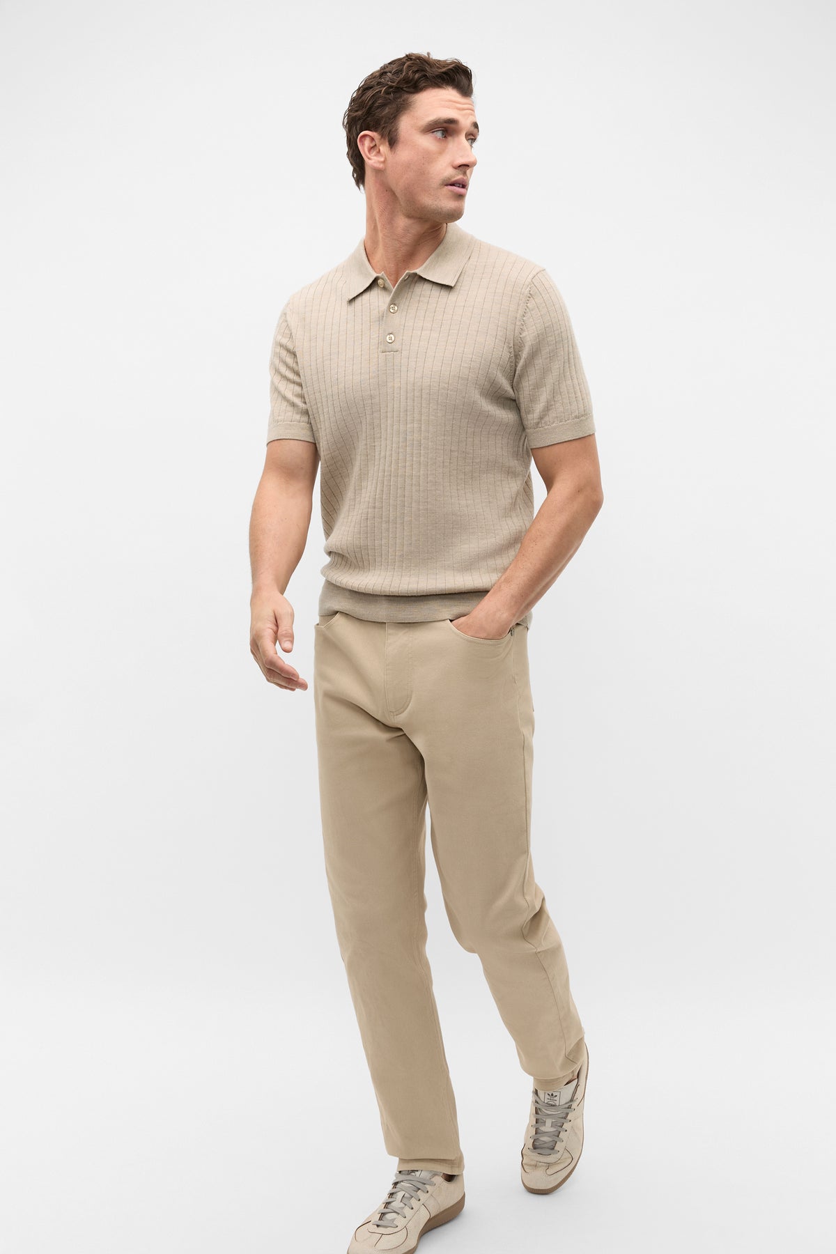 Short Sleeve Merino Knit Polo