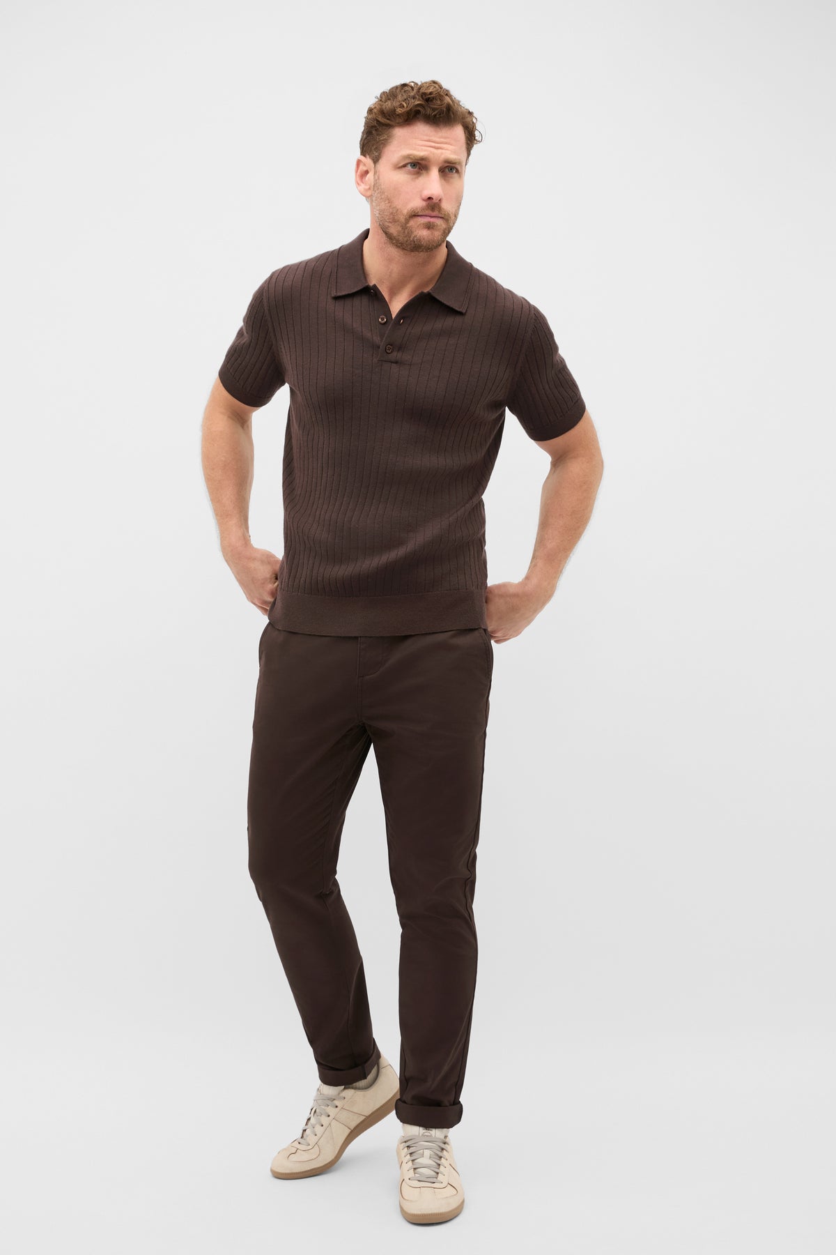 Short Sleeve Merino Knit Polo