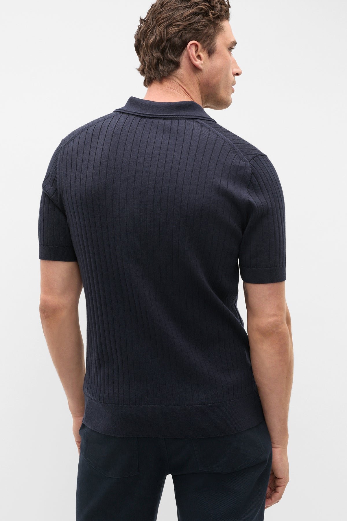 Short Sleeve Merino Knit Polo