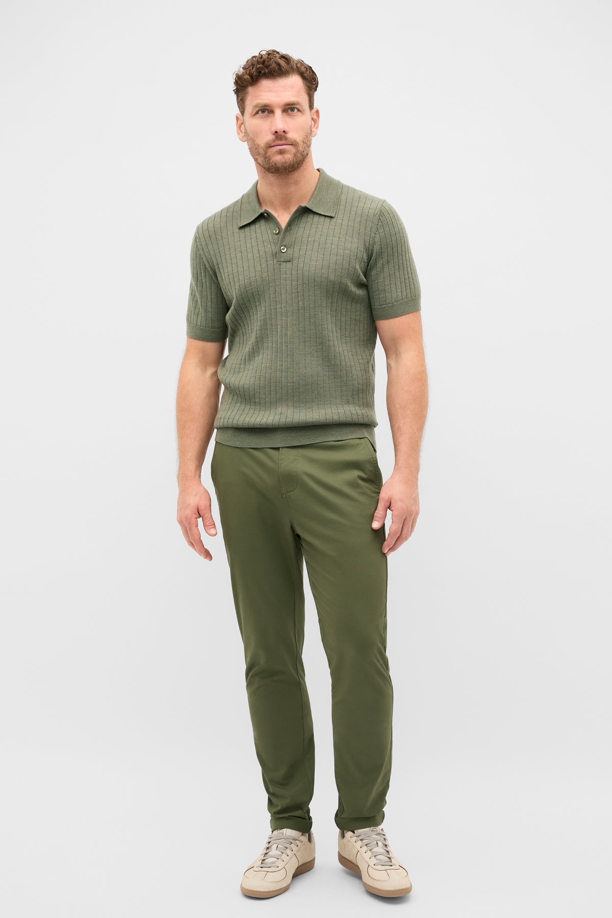 Short Sleeve Merino Knit Polo
