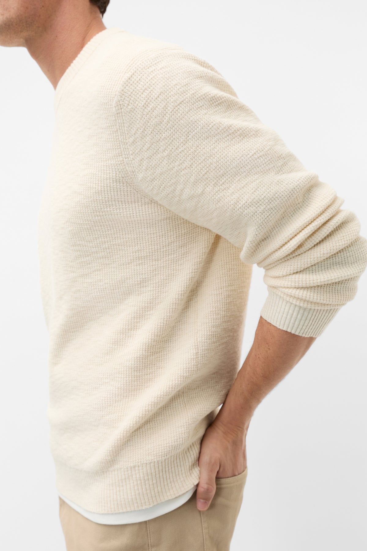 Slub Yarn Crew Neck Knit