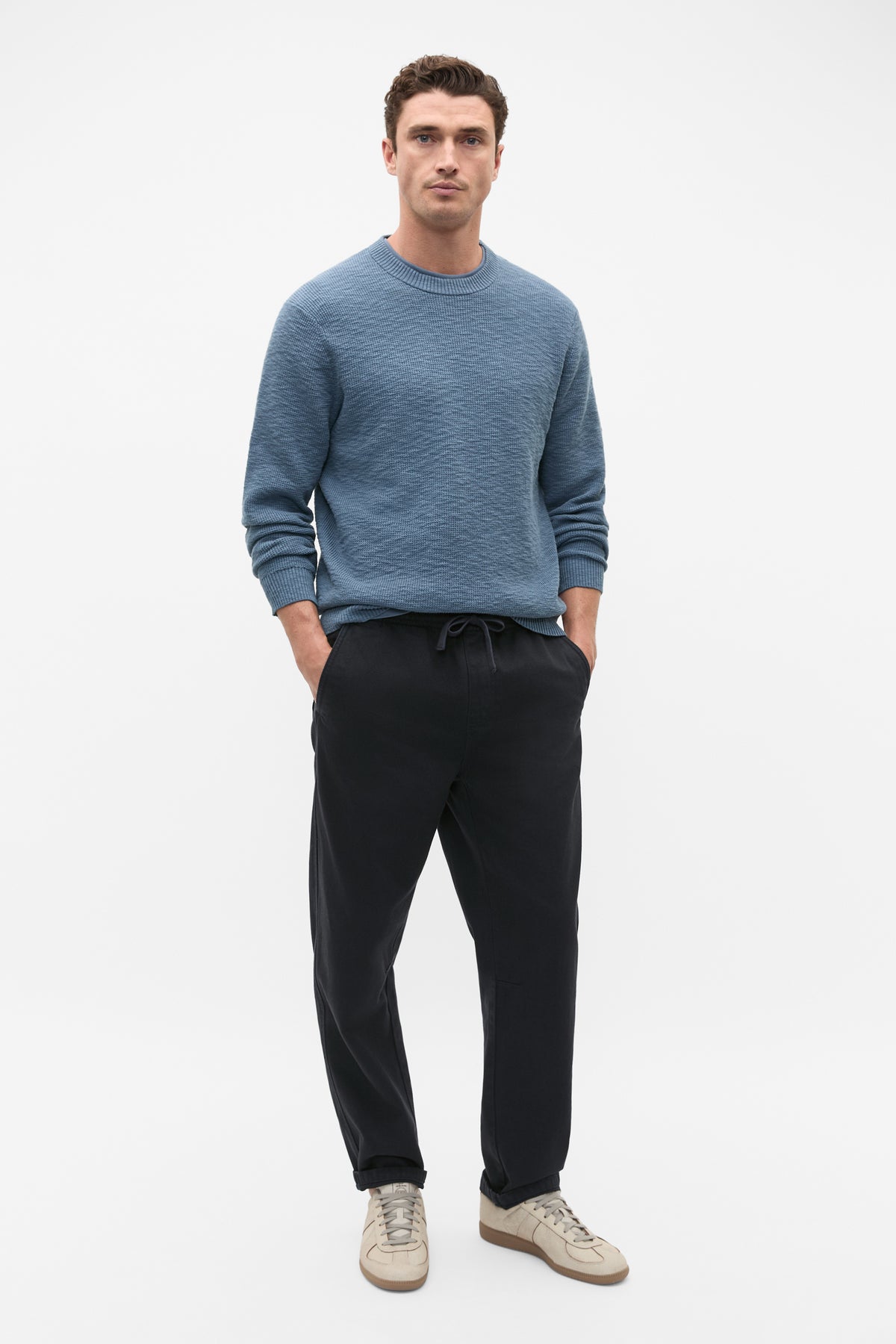 Slub Yarn Crew Neck Knit