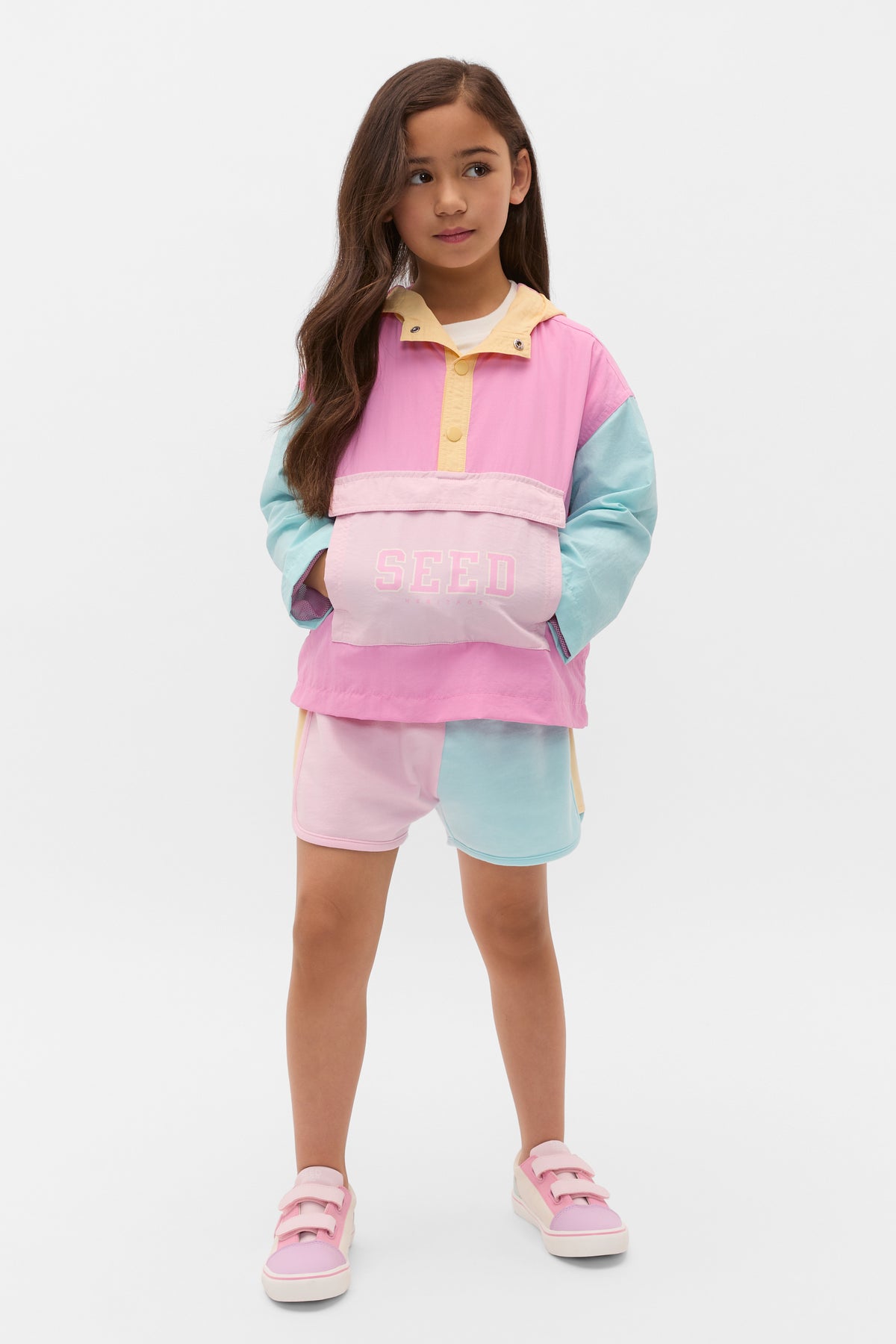 Colourblock Logo Spray Jacket