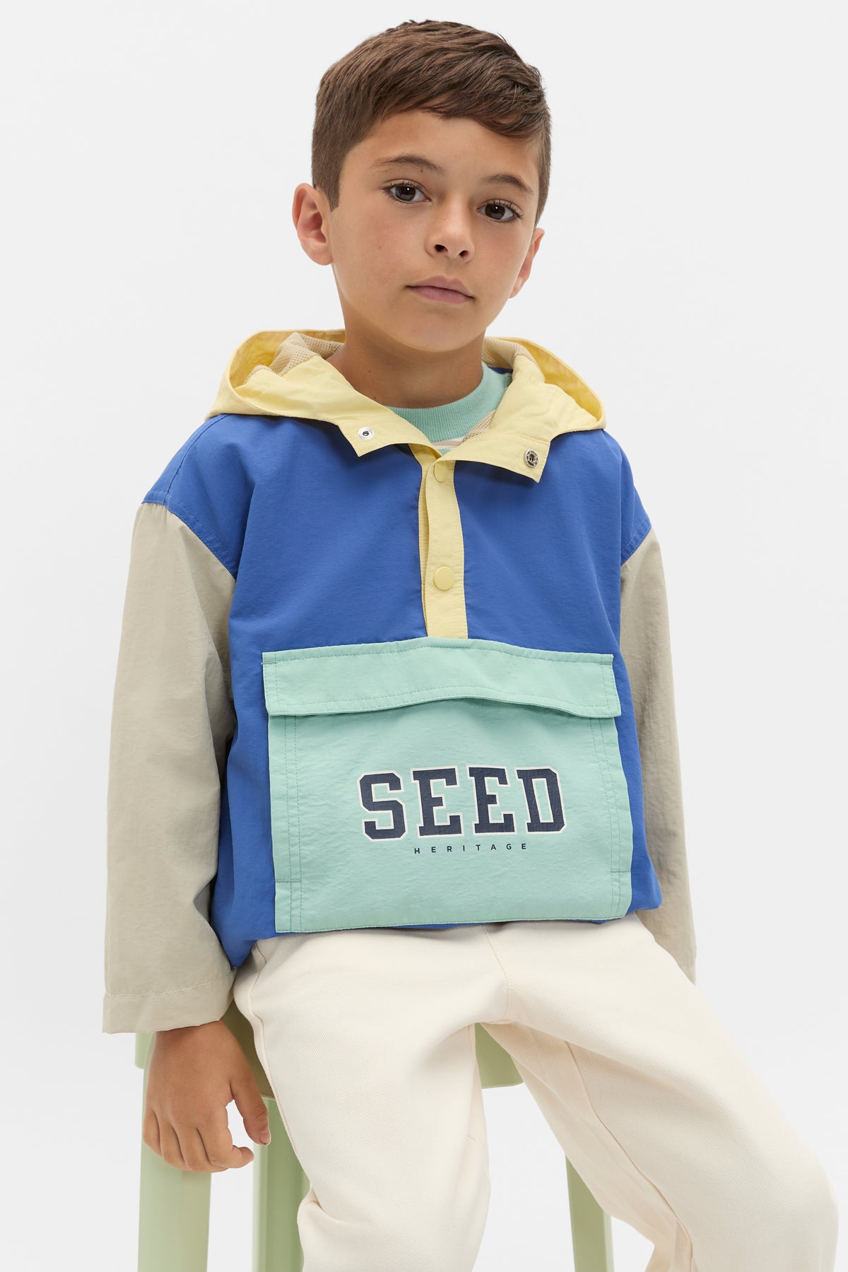 Colourblock Logo Spray Jacket