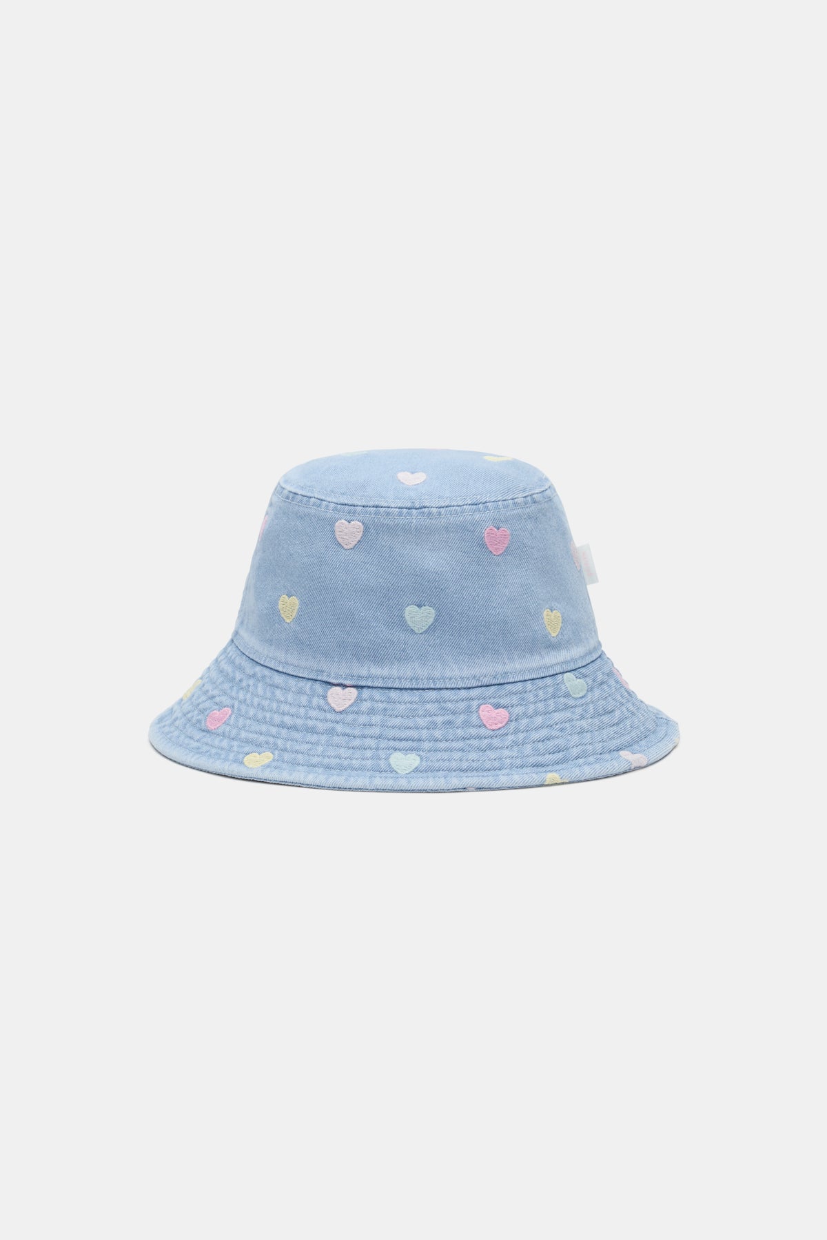 Heart Denim Bucket Hat