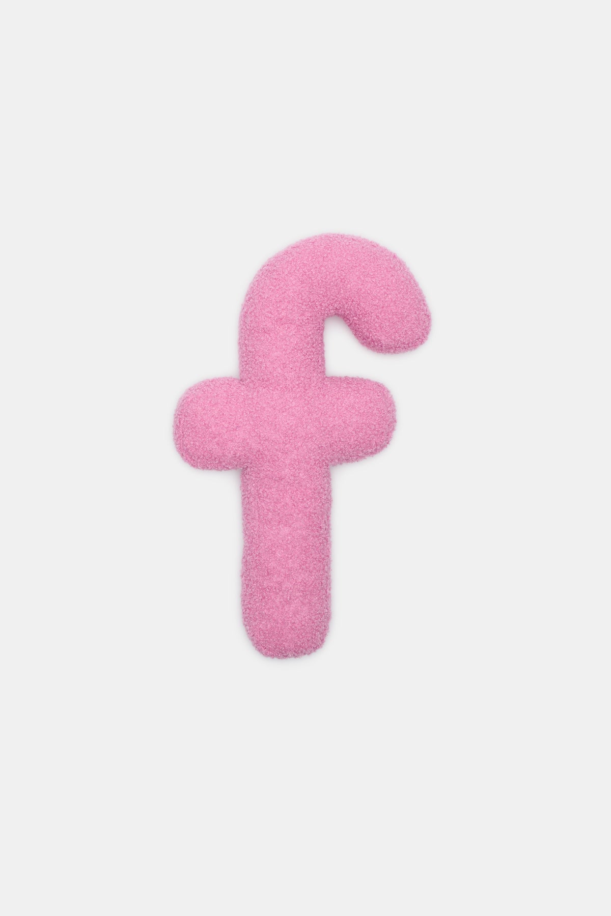 Pink Boucle Initial Cushion