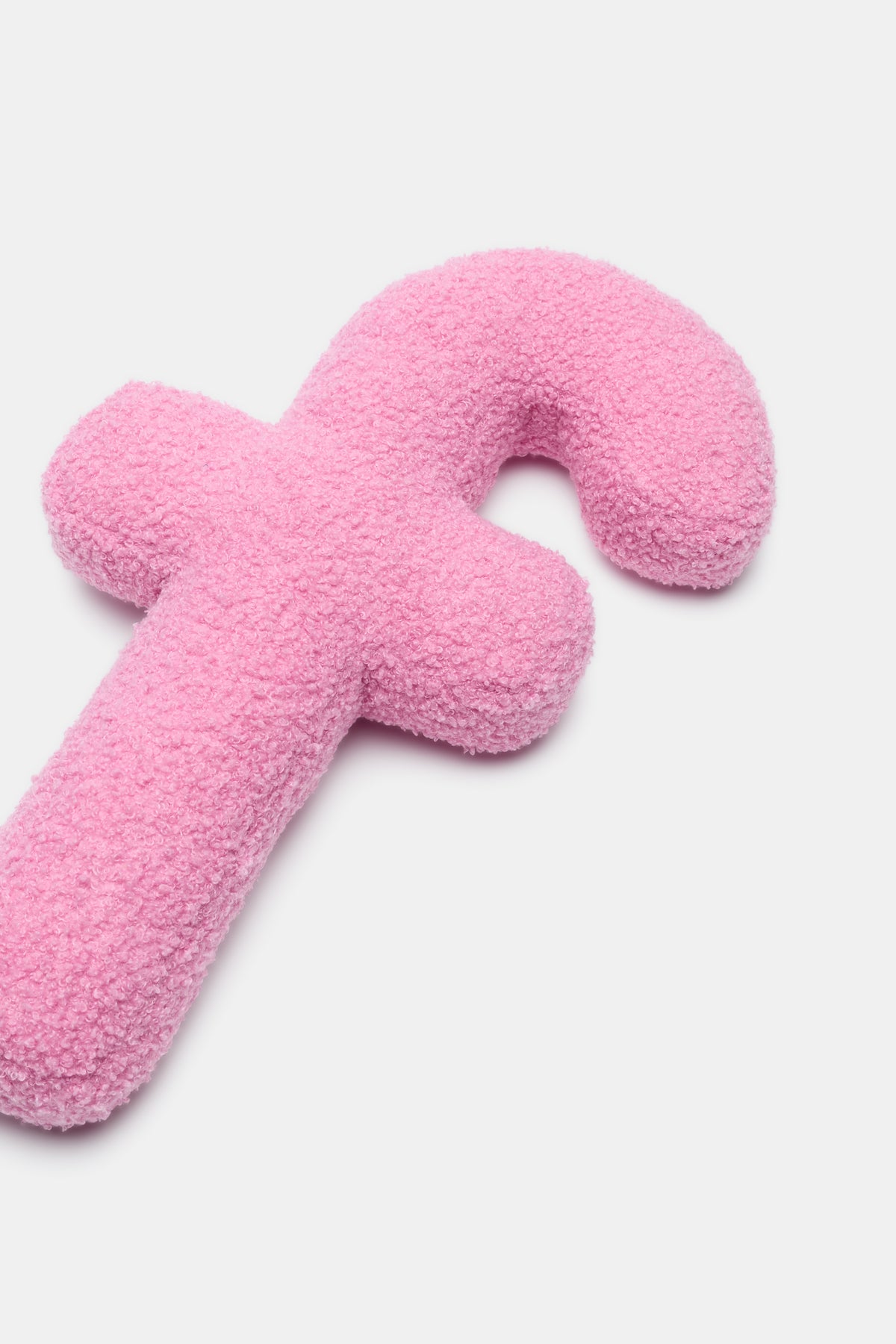 Pink Boucle Initial Cushion