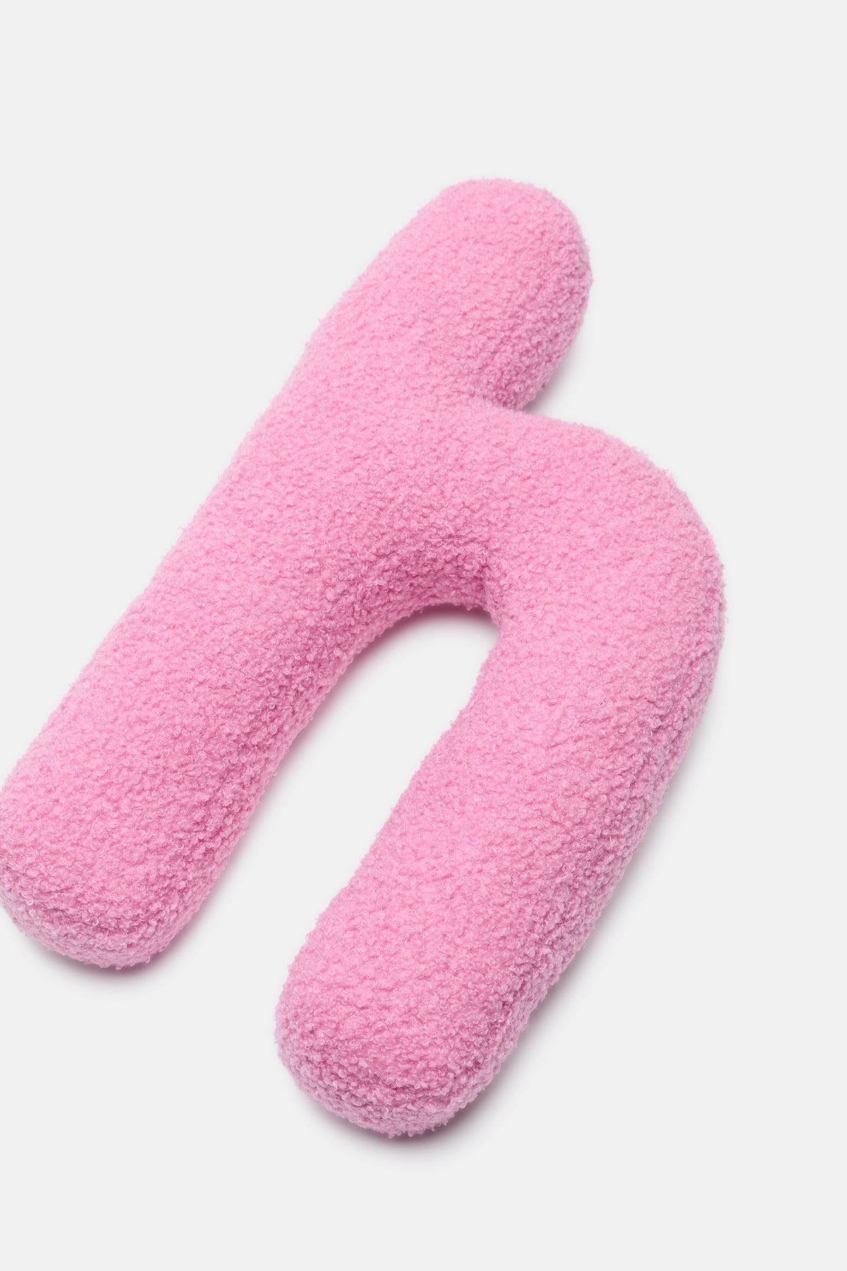 Pink Boucle Initial Cushion