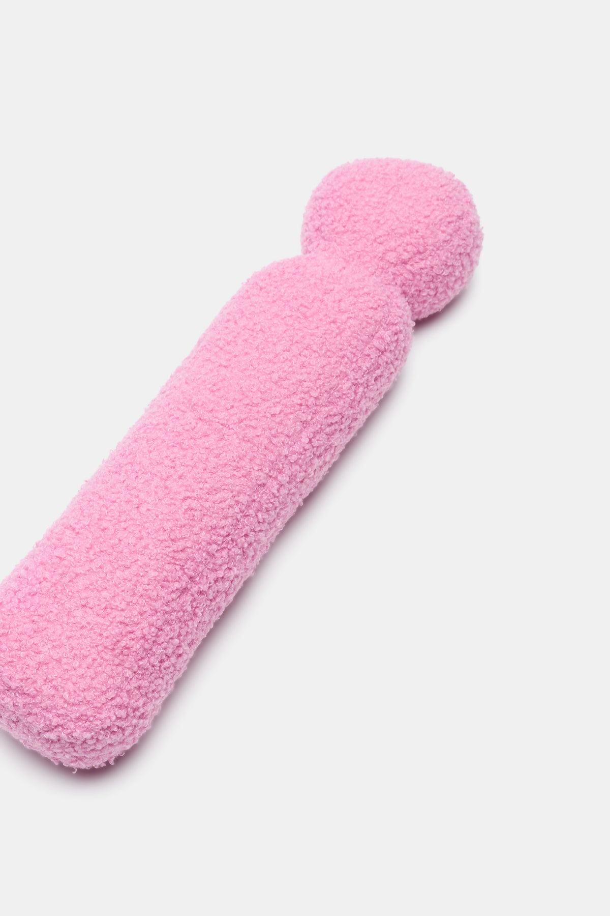 Pink Boucle Initial Cushion