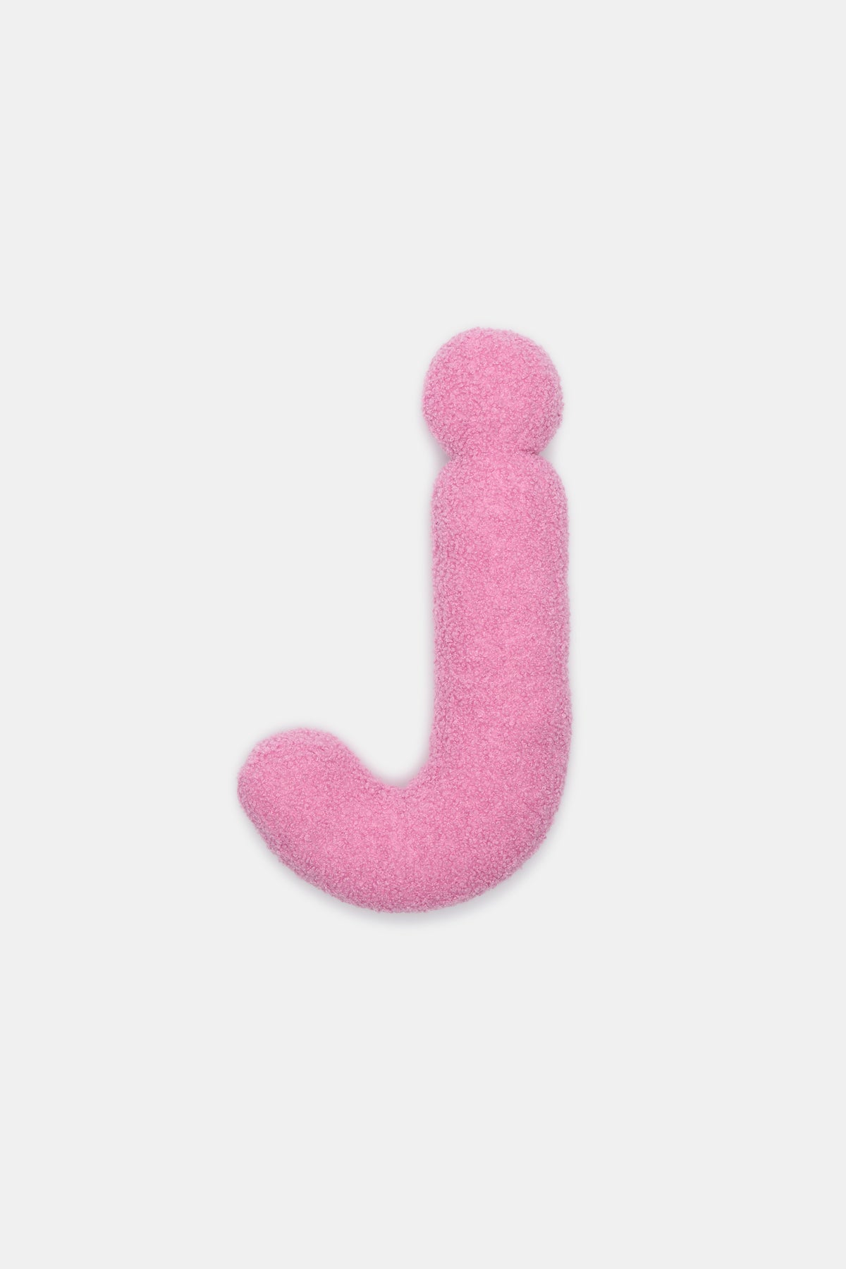Pink Boucle Initial Cushion
