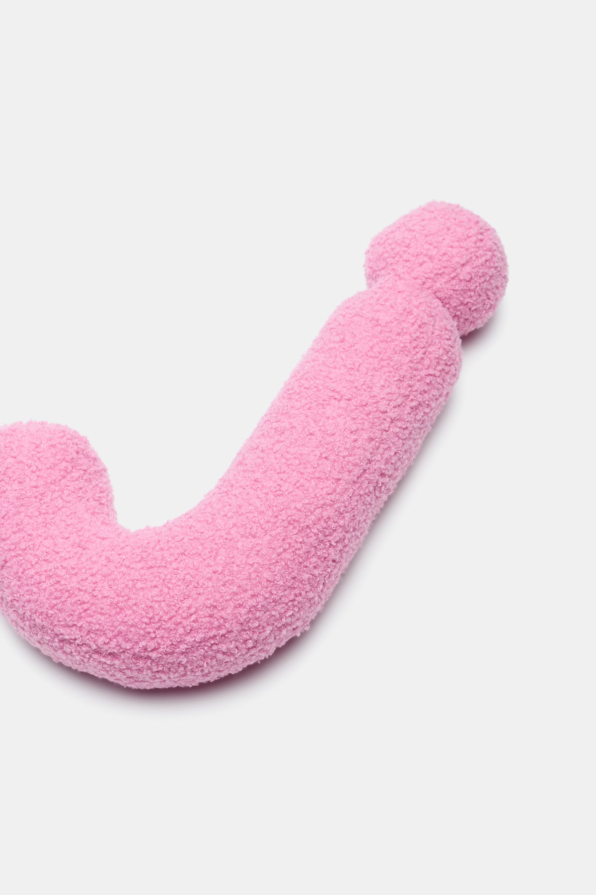 Pink Boucle Initial Cushion