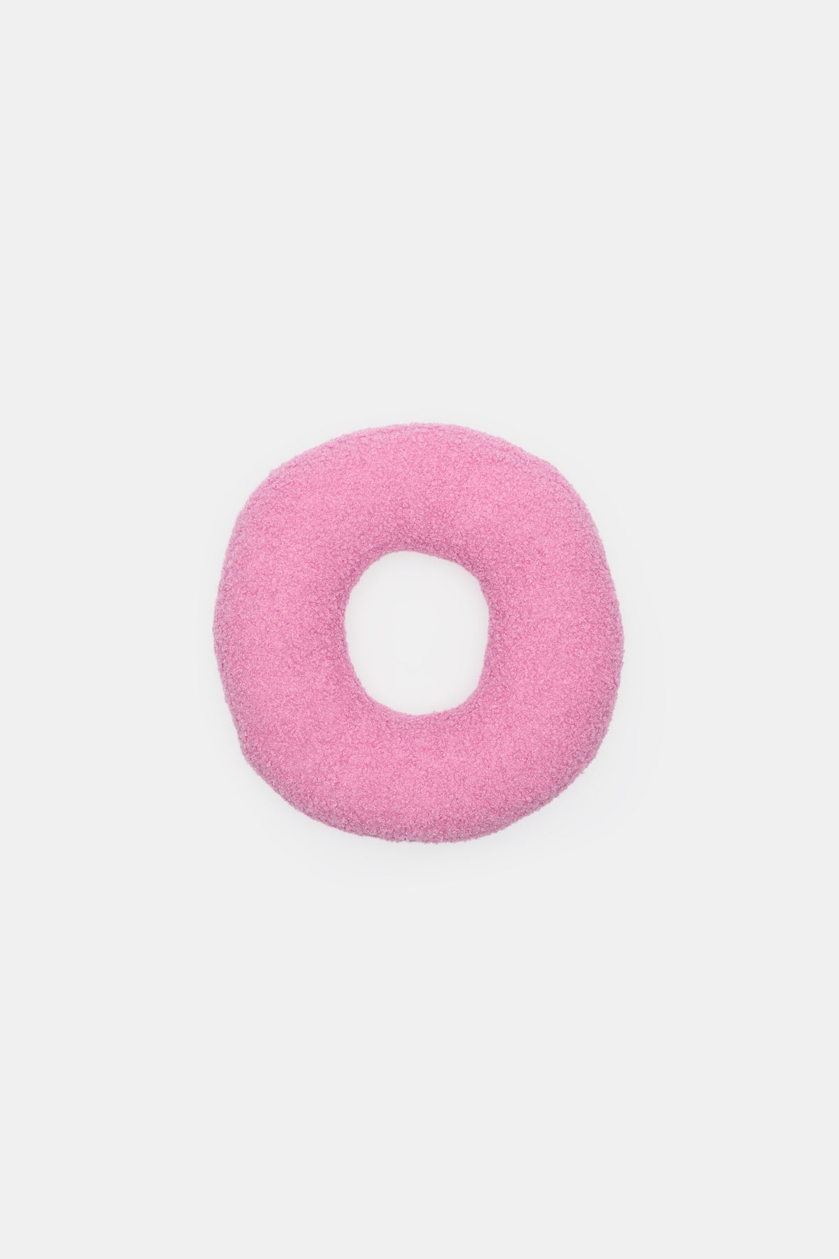 Pink Boucle Initial Cushion