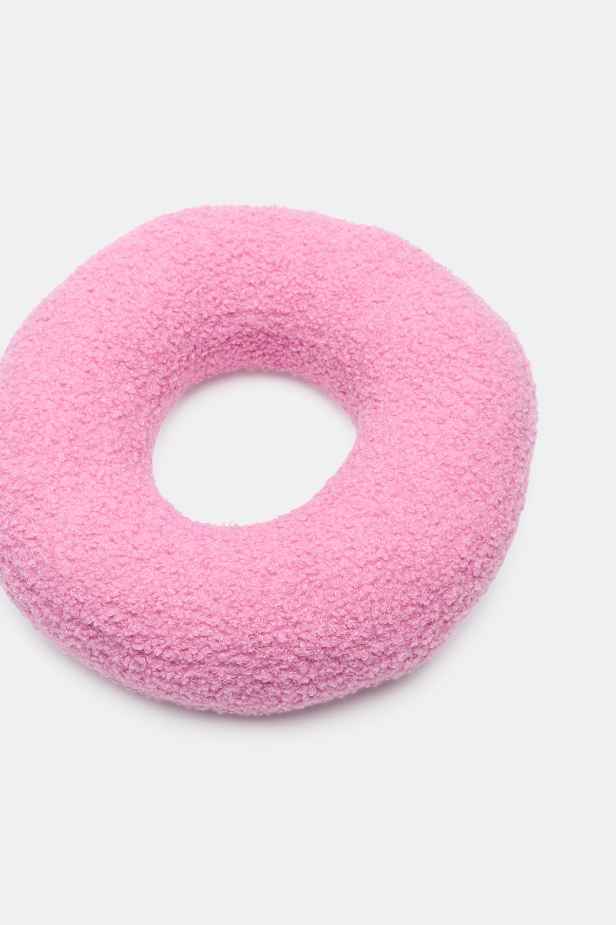 Pink Boucle Initial Cushion