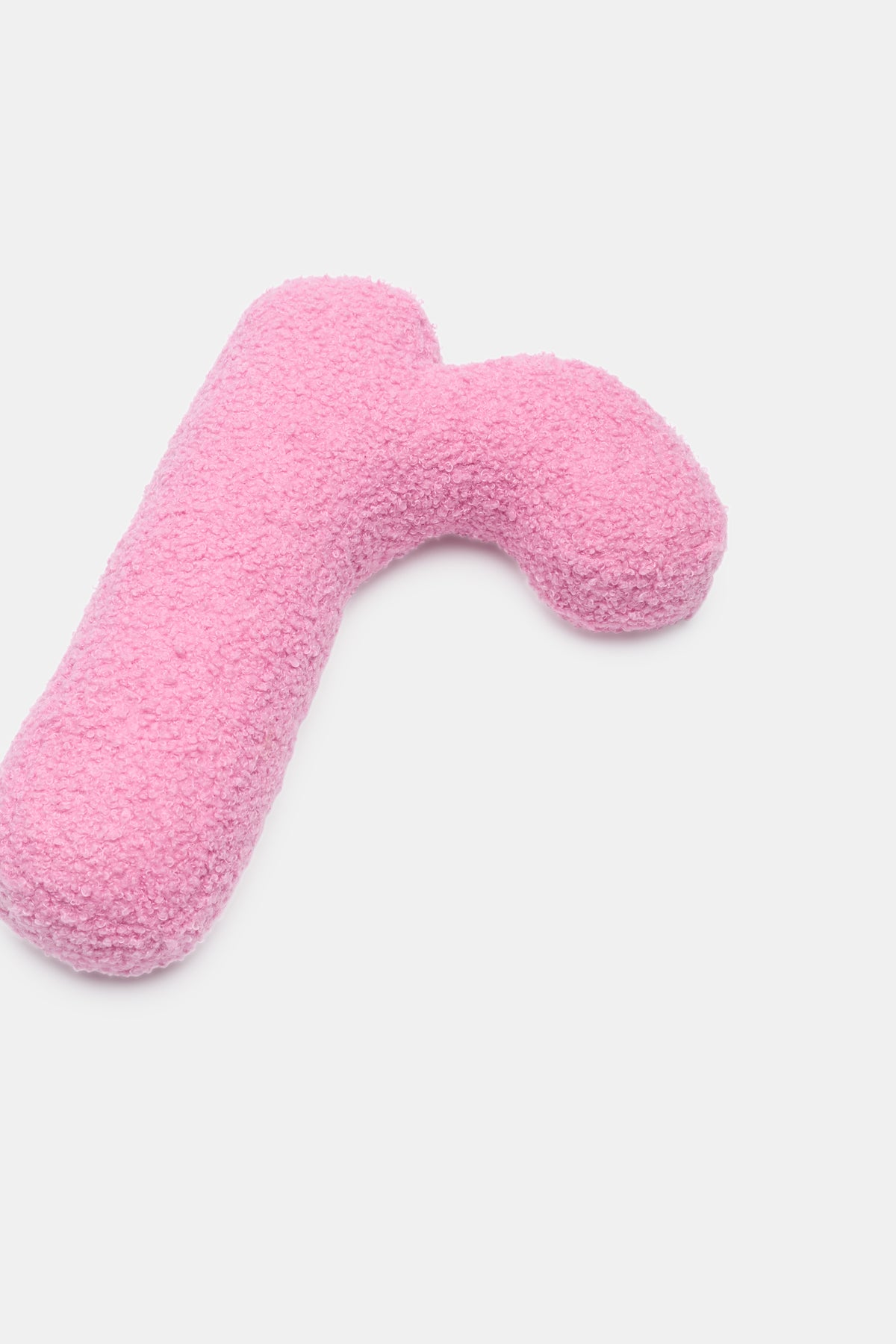 Pink Boucle Initial Cushion