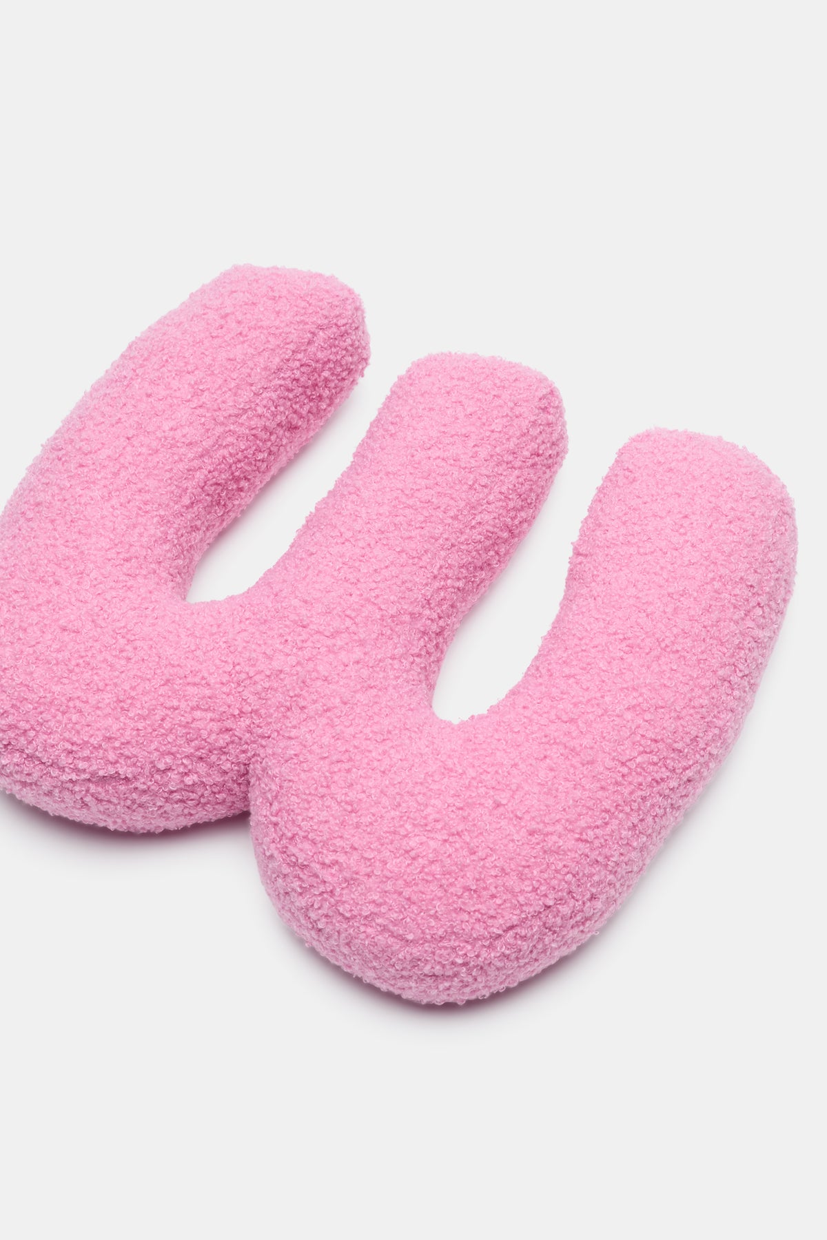 Pink Boucle Initial Cushion