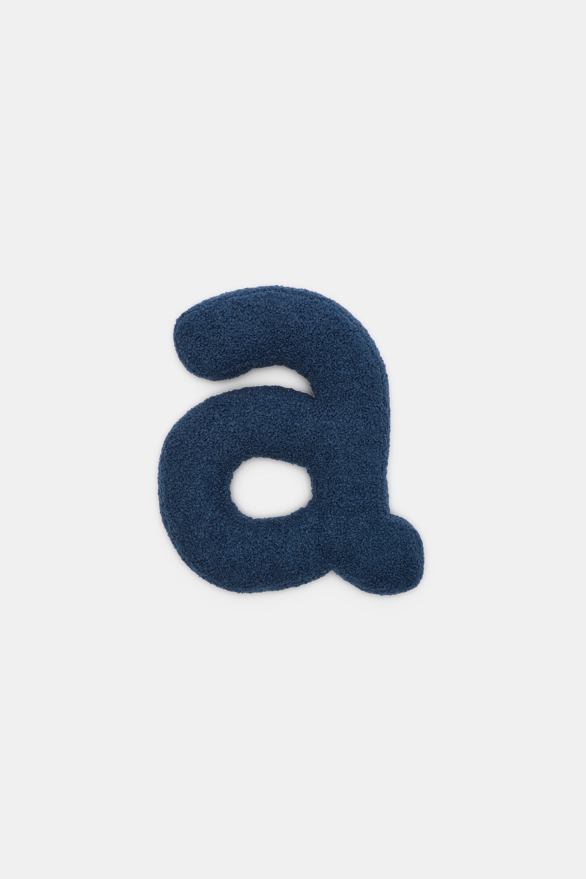Blue Boucle Initial Cushion