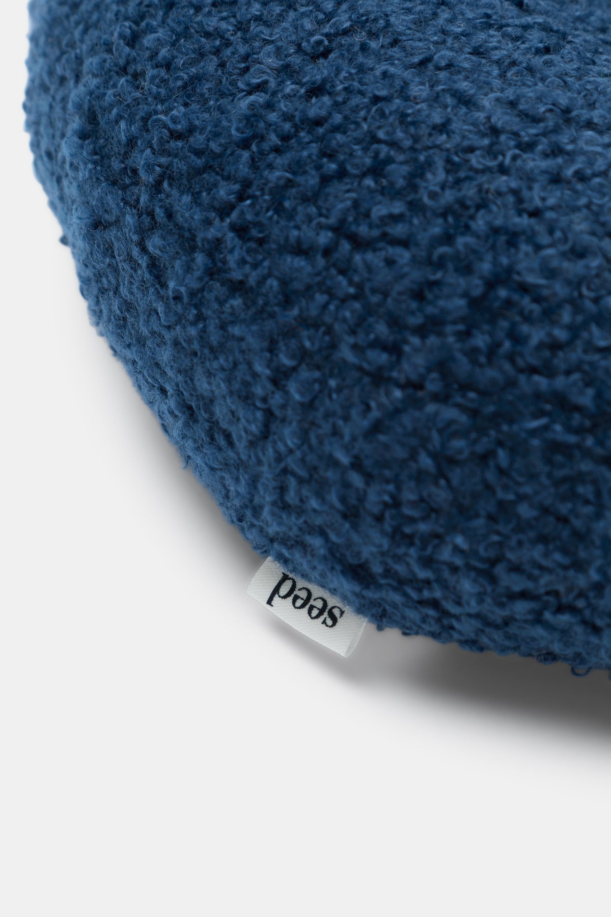 Blue Boucle Initial Cushion