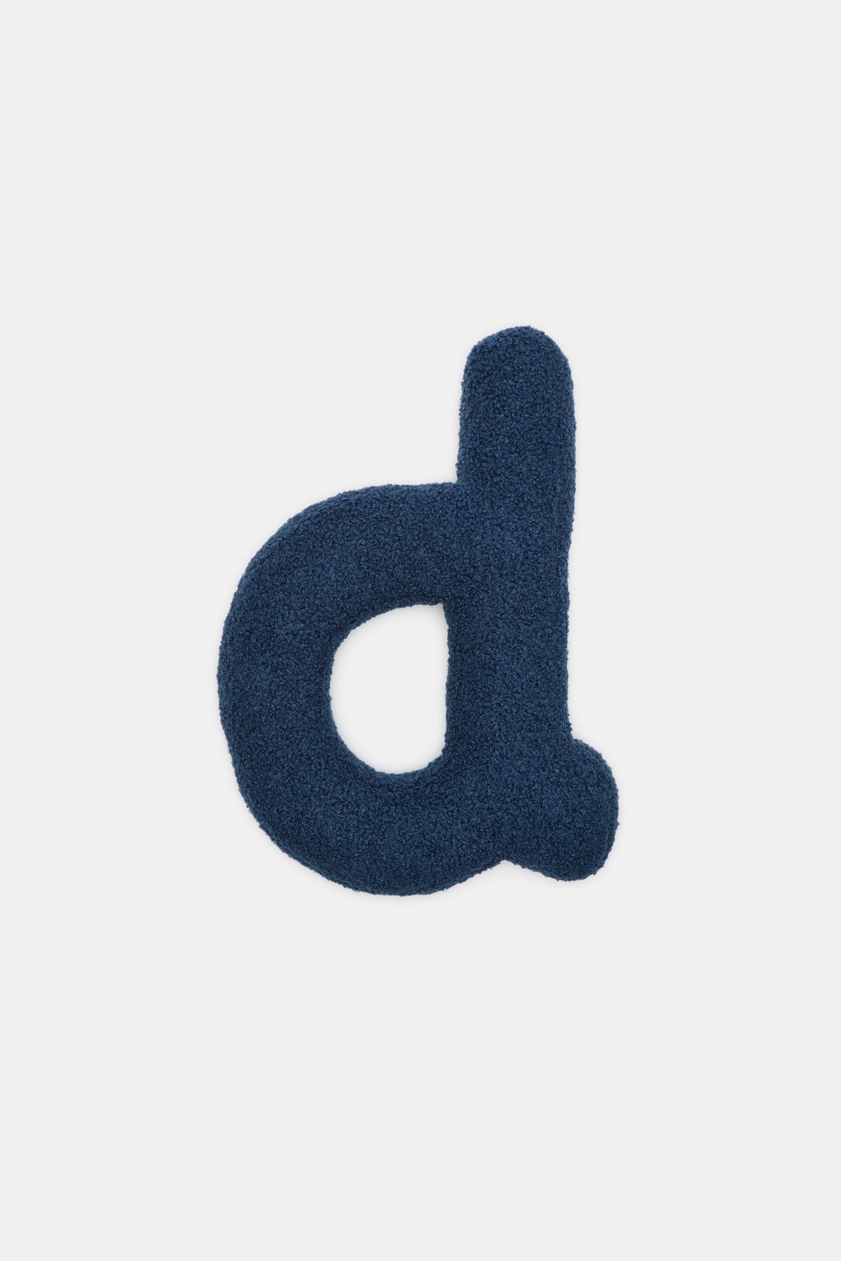 Blue Boucle Initial Cushion