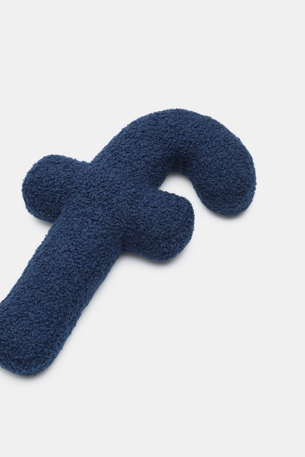 Blue Boucle Initial Cushion