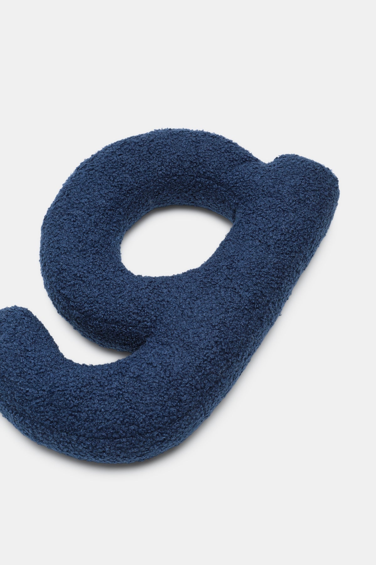 Blue Boucle Initial Cushion