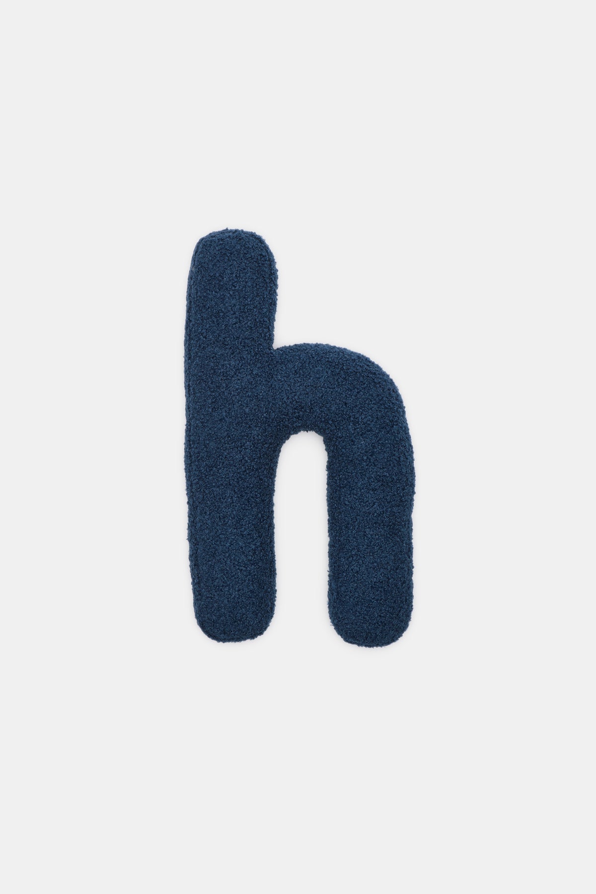 Blue Boucle Initial Cushion