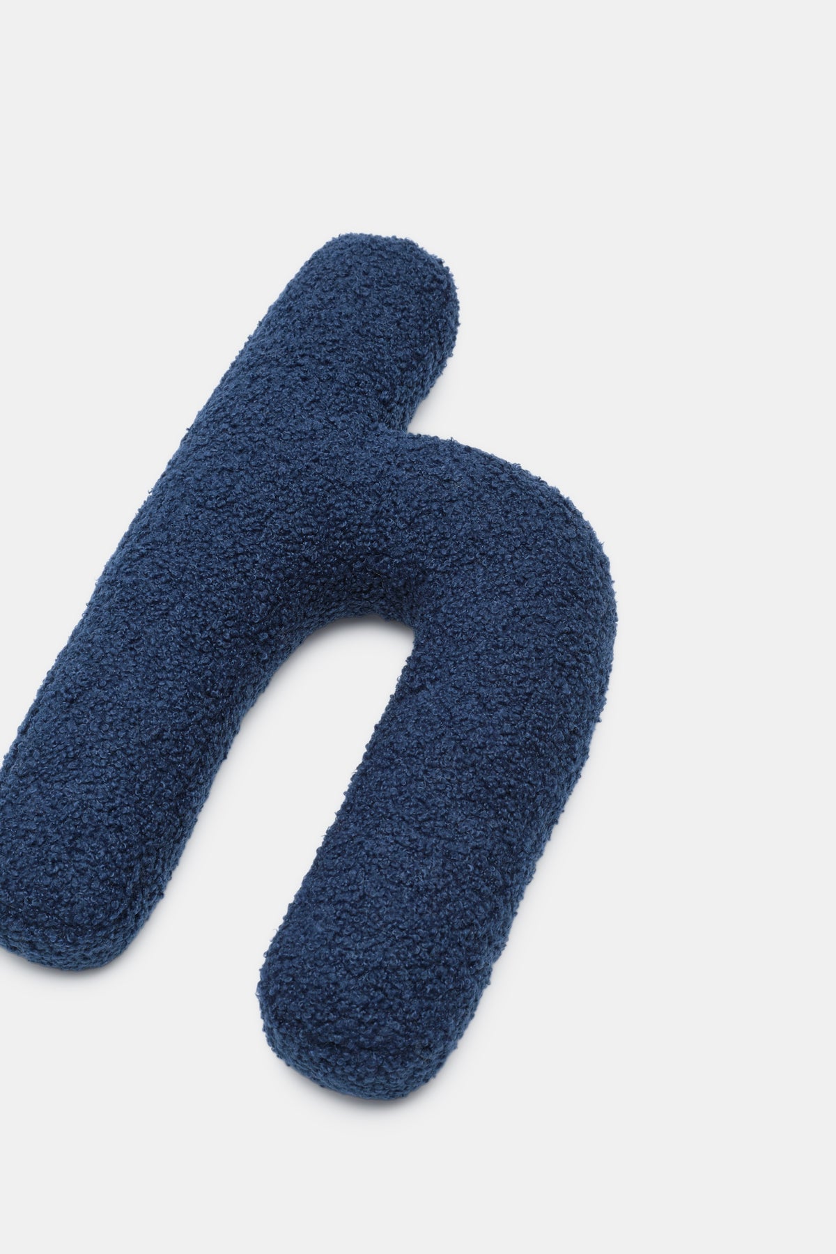 Blue Boucle Initial Cushion