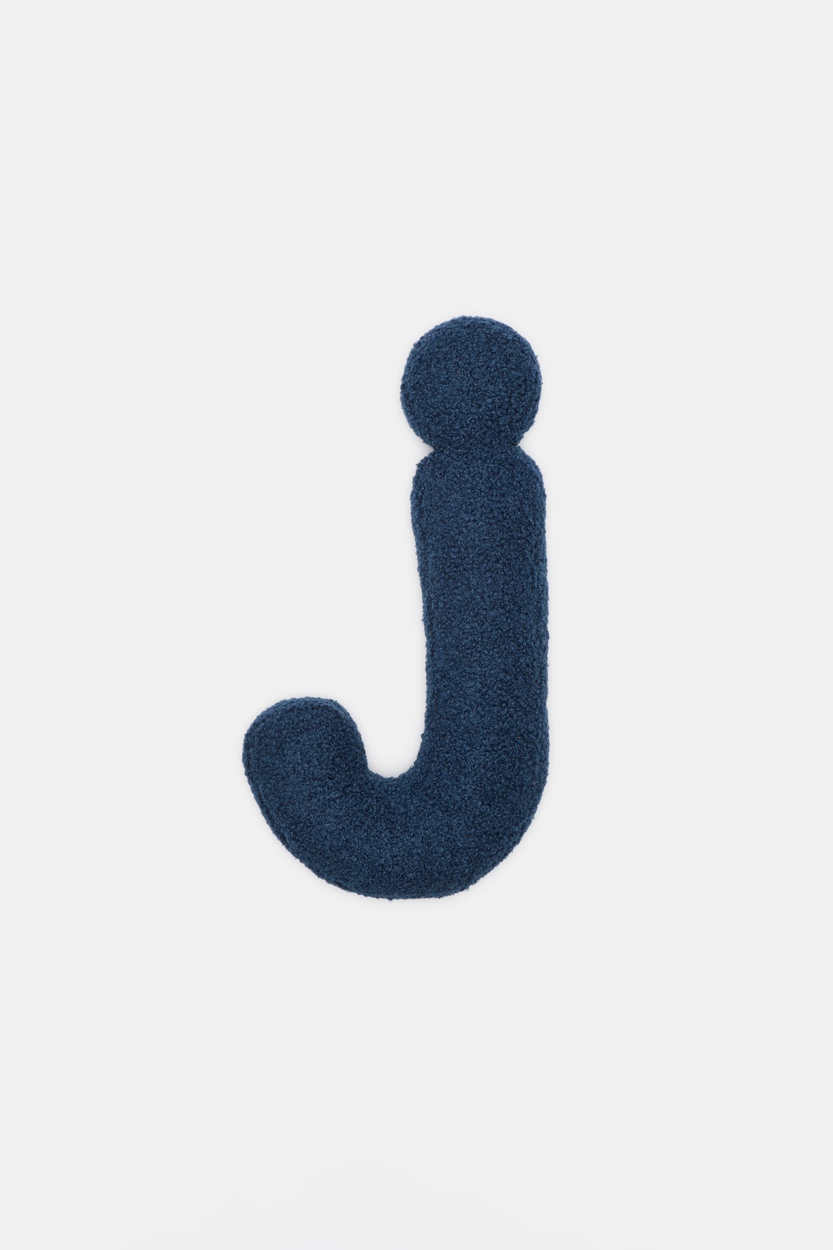 Blue Boucle Initial Cushion