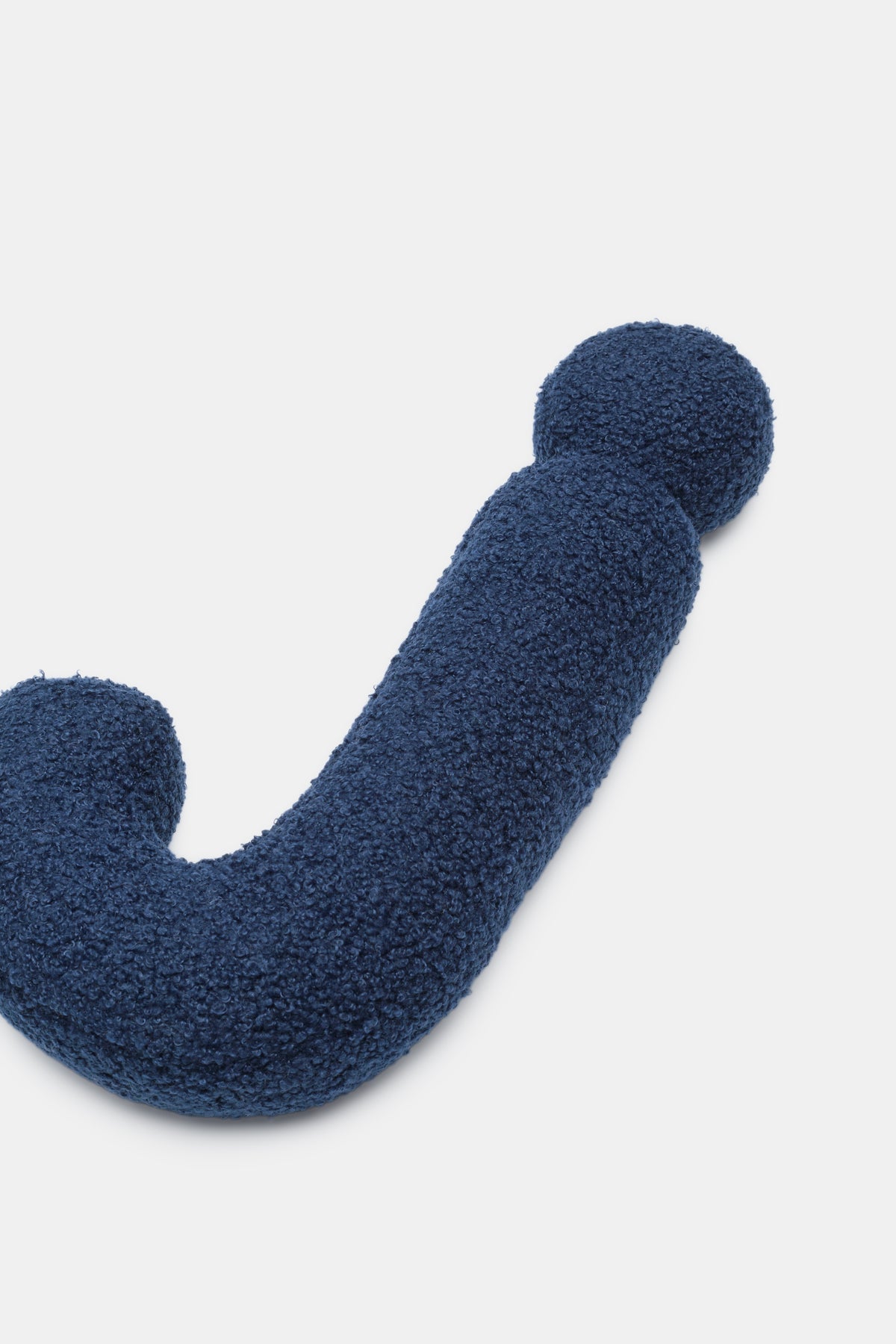 Blue Boucle Initial Cushion
