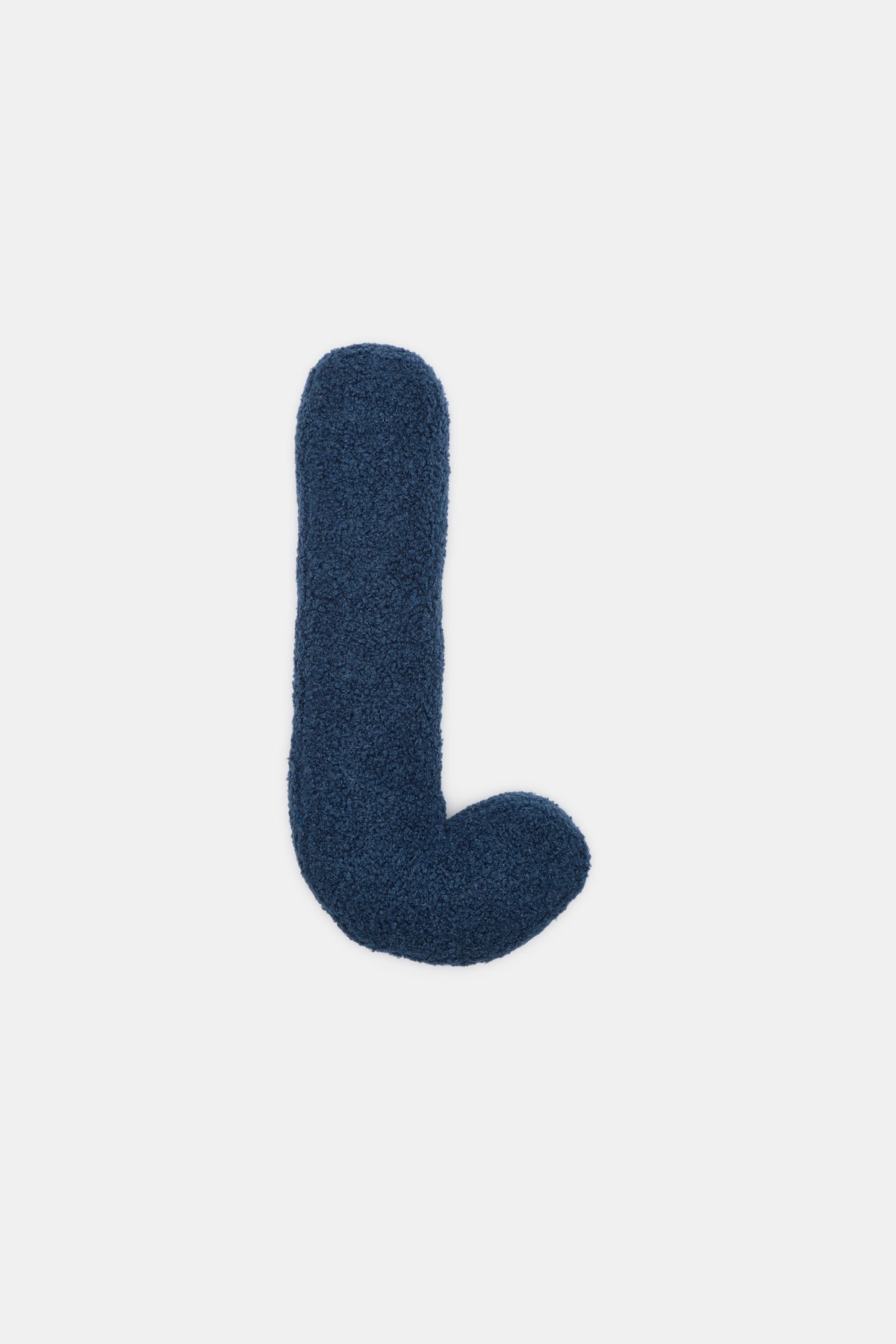 Blue Boucle Initial Cushion