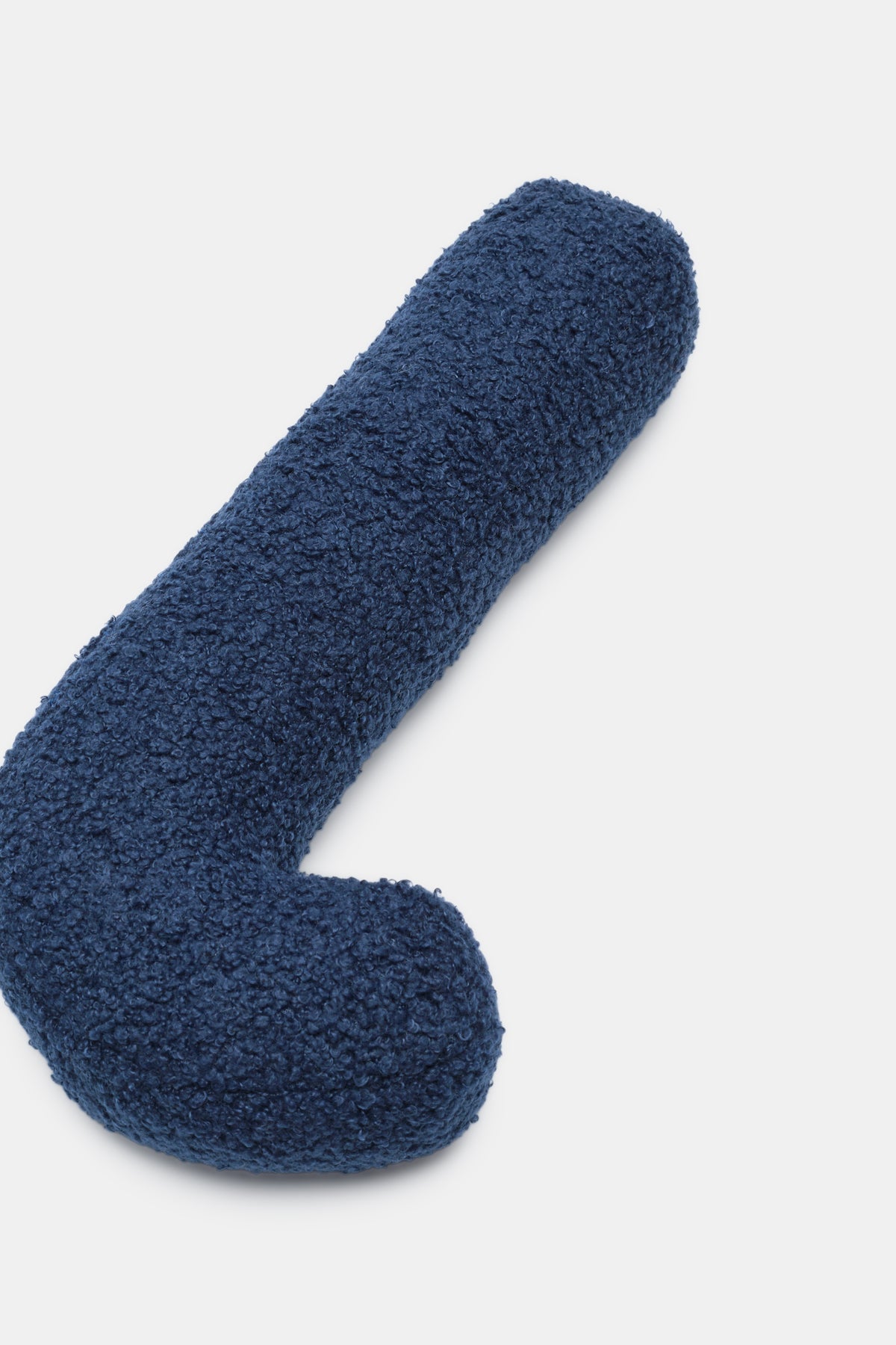 Blue Boucle Initial Cushion