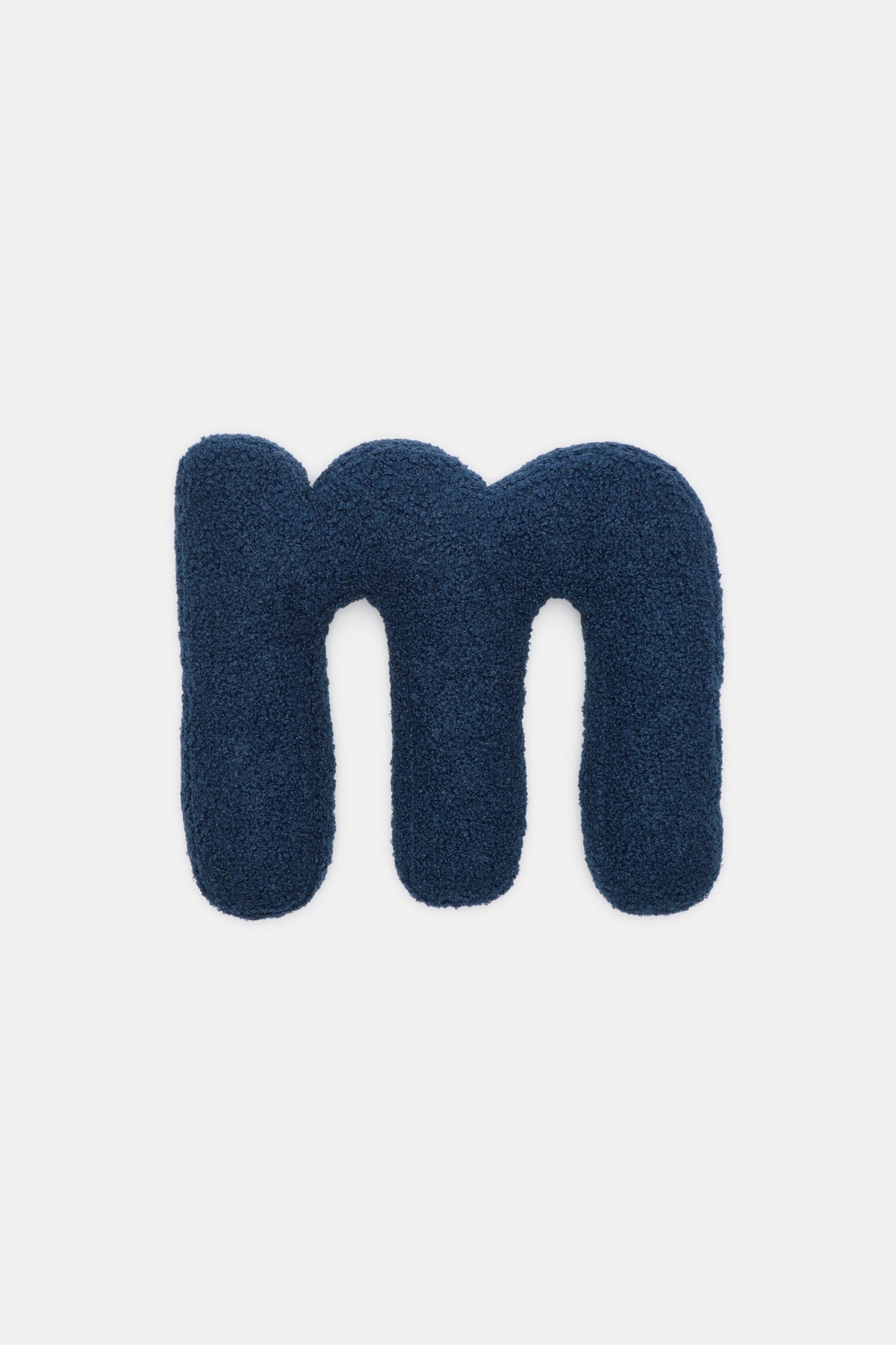 Blue Boucle Initial Cushion