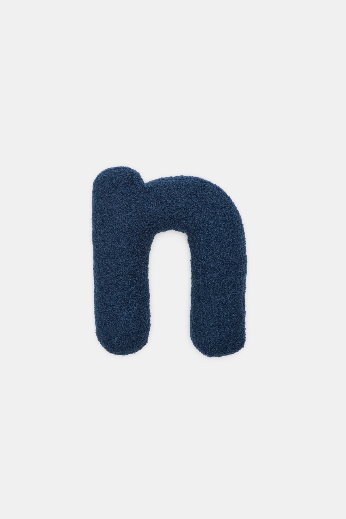 Blue Boucle Initial Cushion