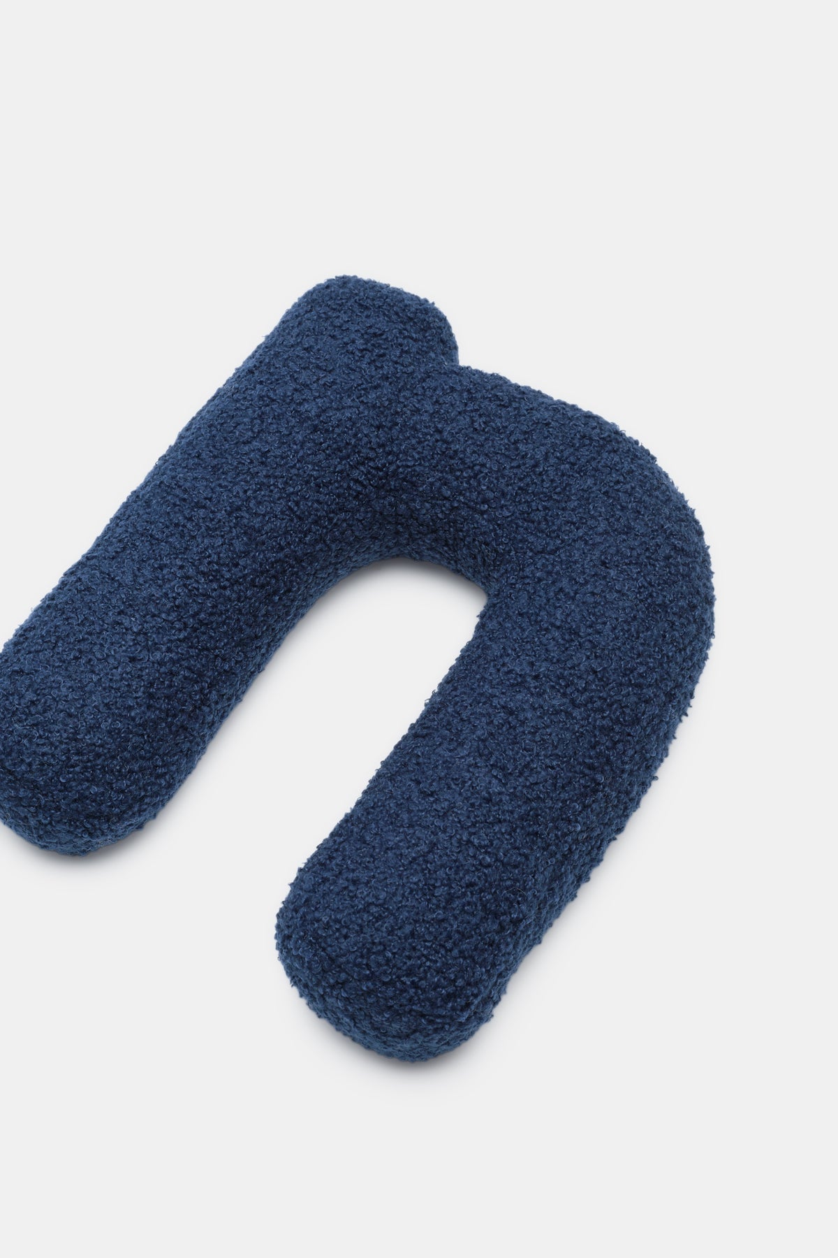 Blue Boucle Initial Cushion