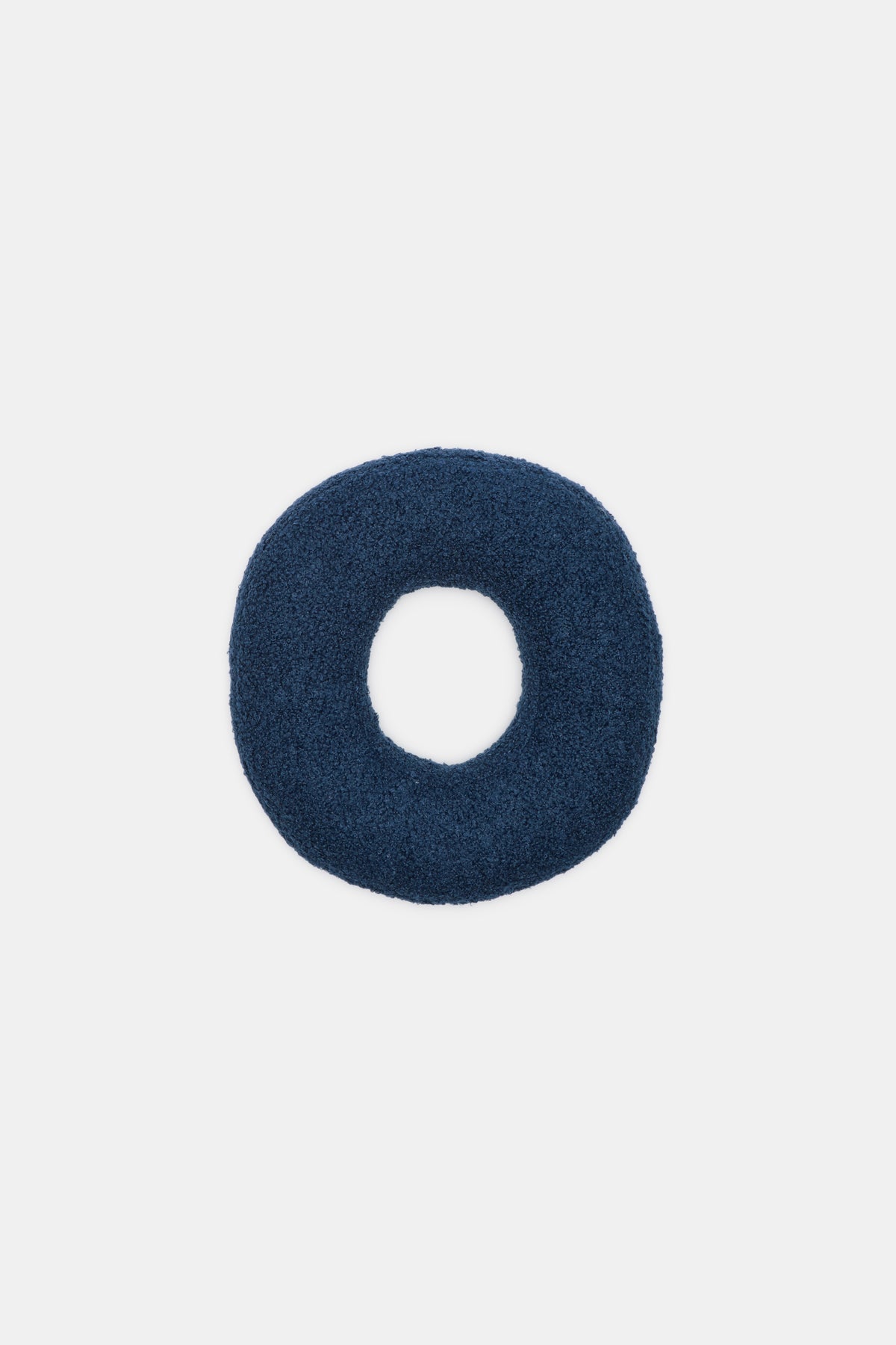 Blue Boucle Initial Cushion