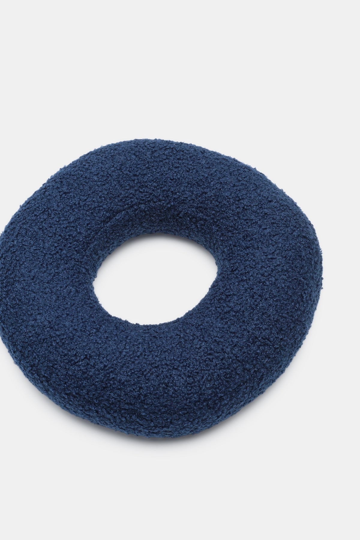 Blue Boucle Initial Cushion