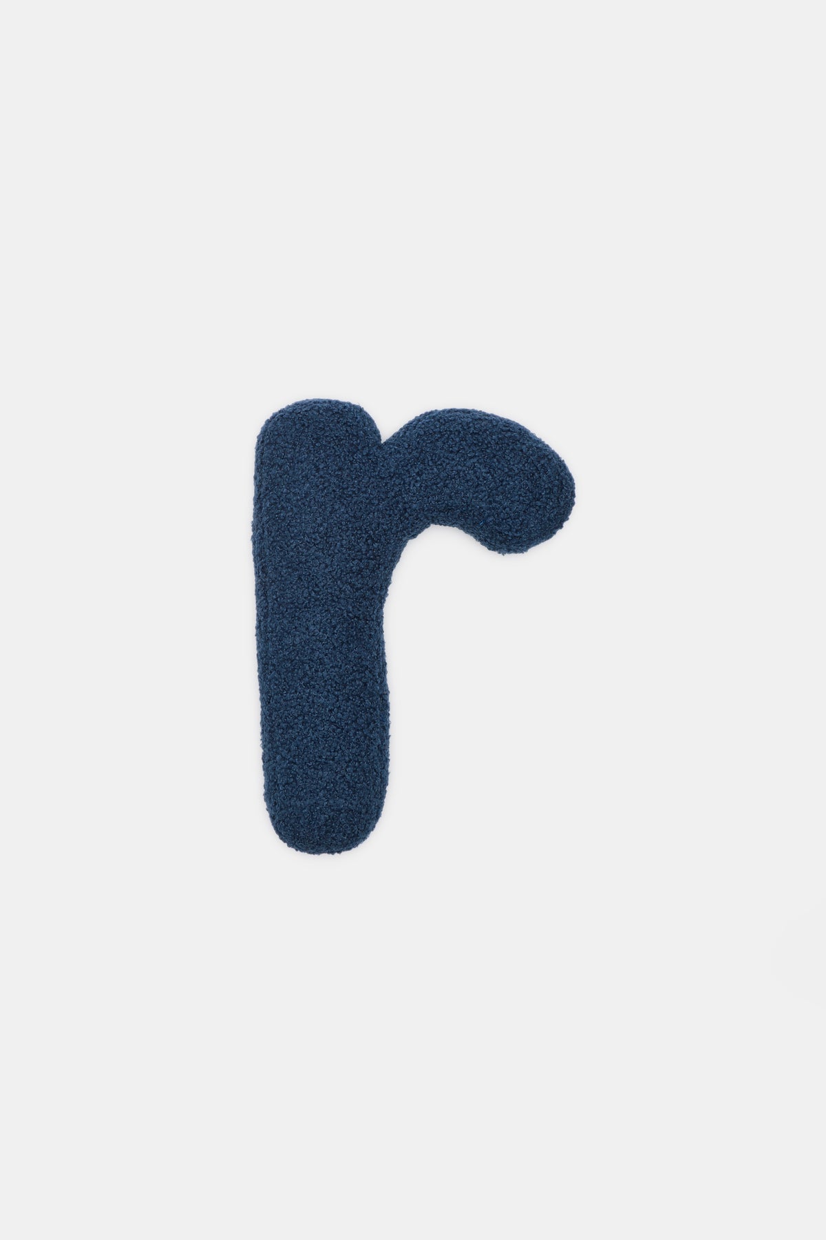Blue Boucle Initial Cushion