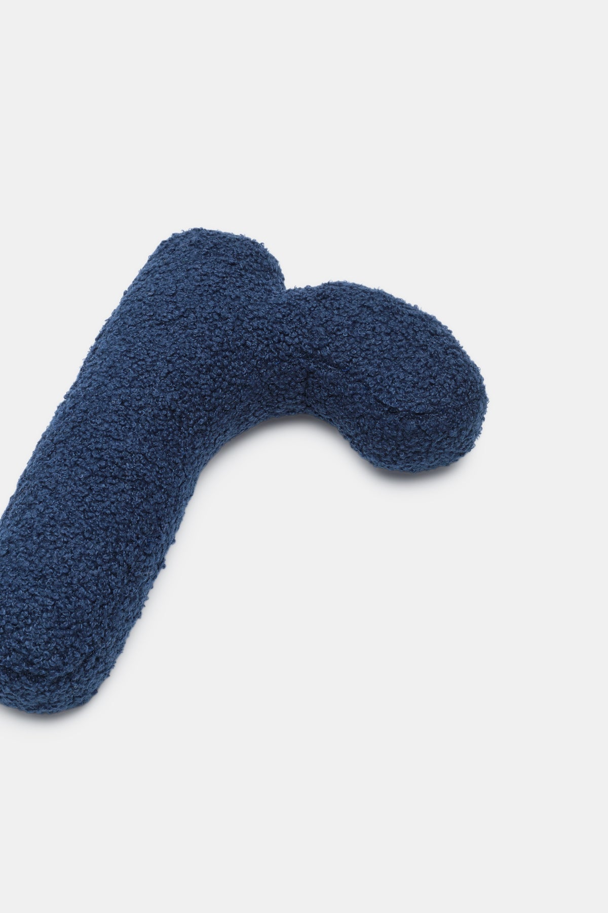 Blue Boucle Initial Cushion