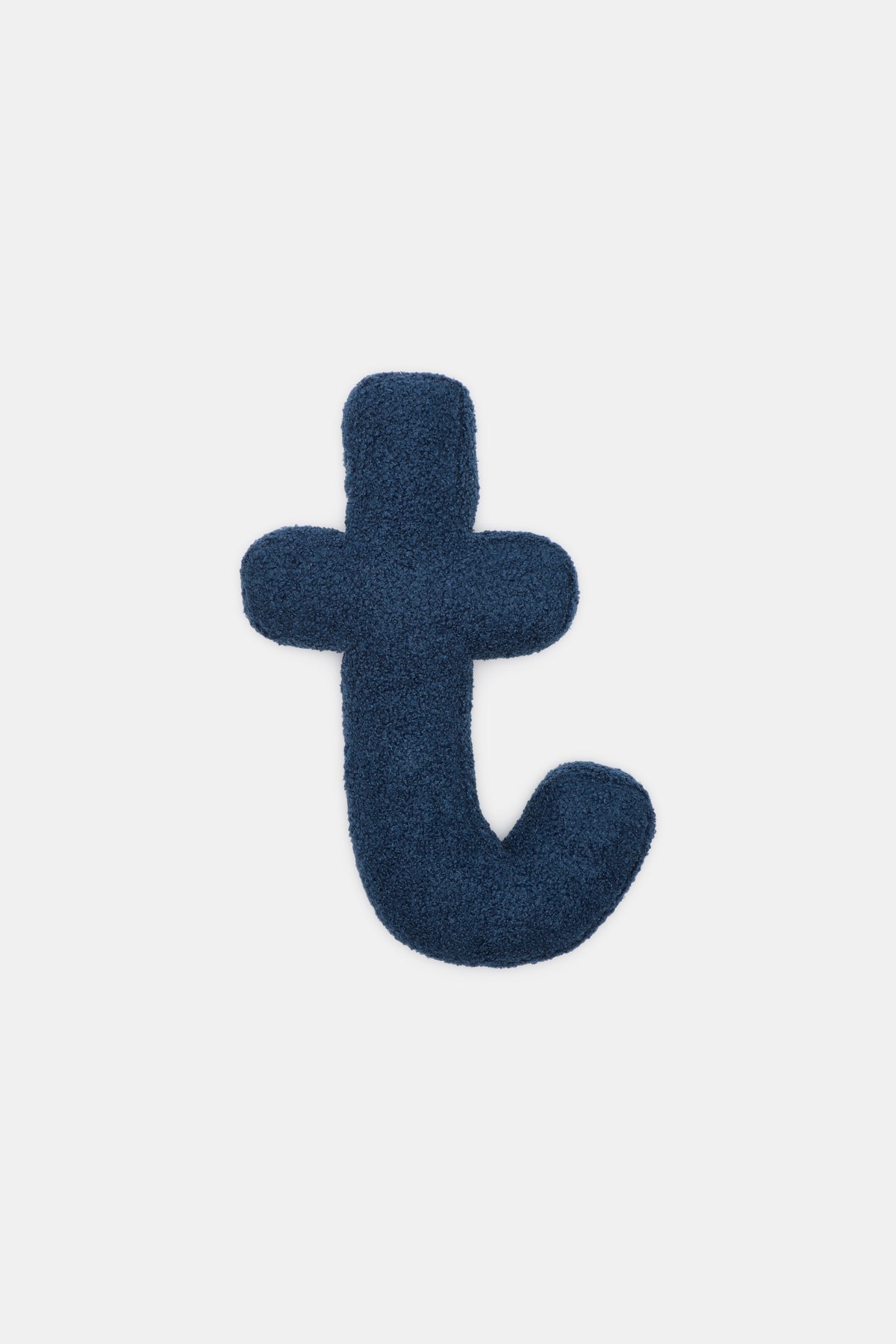 Blue Boucle Initial Cushion